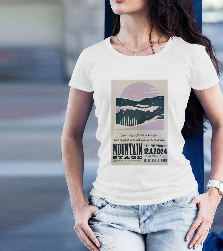 Mountain Stage 41st Anniversary Show Stephen Kellogg Jill Sobule Mindy Smith David Mayfield Parade Caleb Caudle Sweet Water Culture Center Theater Charleston WV Dec 1 T-Shirt