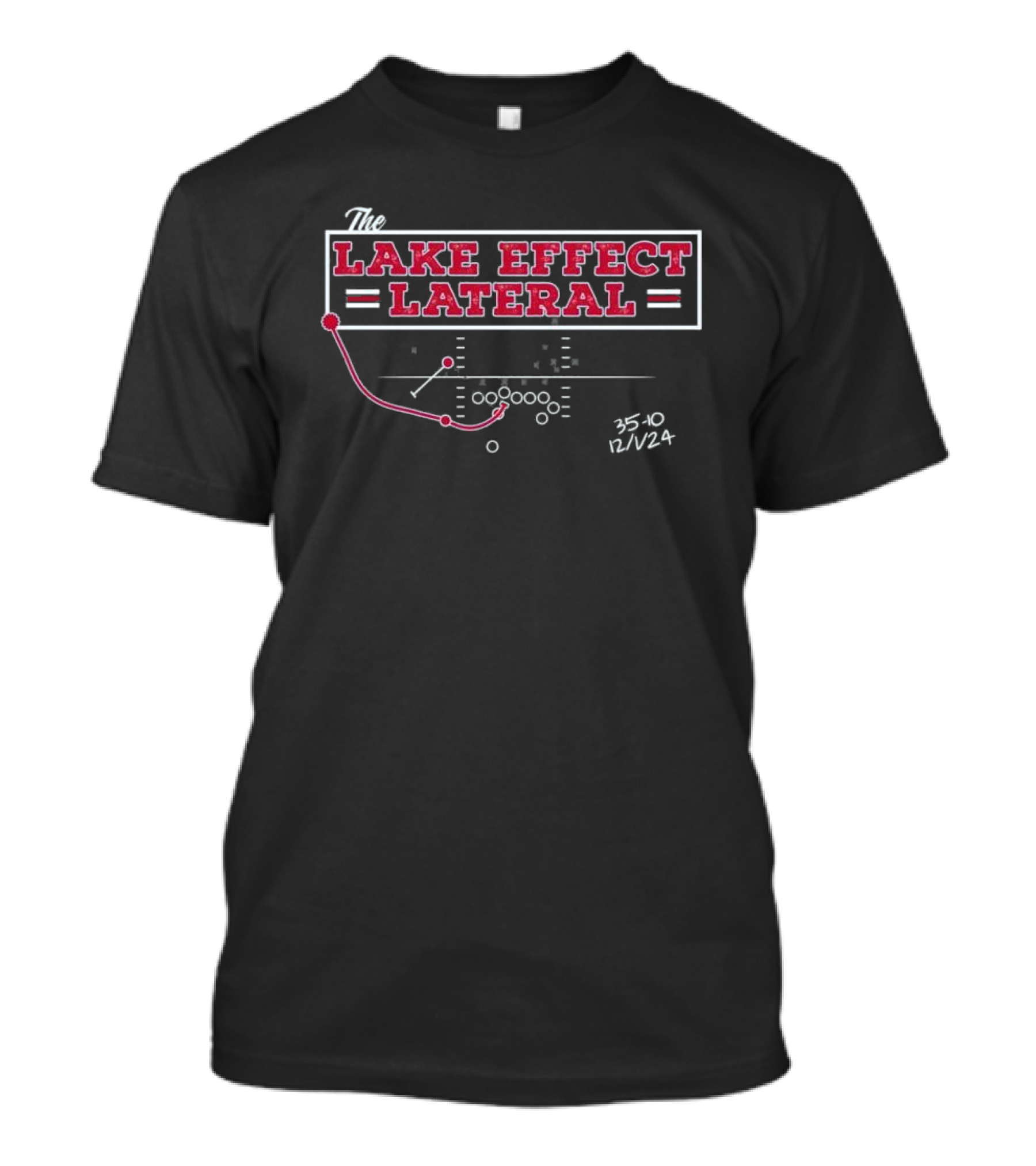 Buffalo Football The Lake Effect Lateral 35-10 12/24 Play Formation T-Shirt