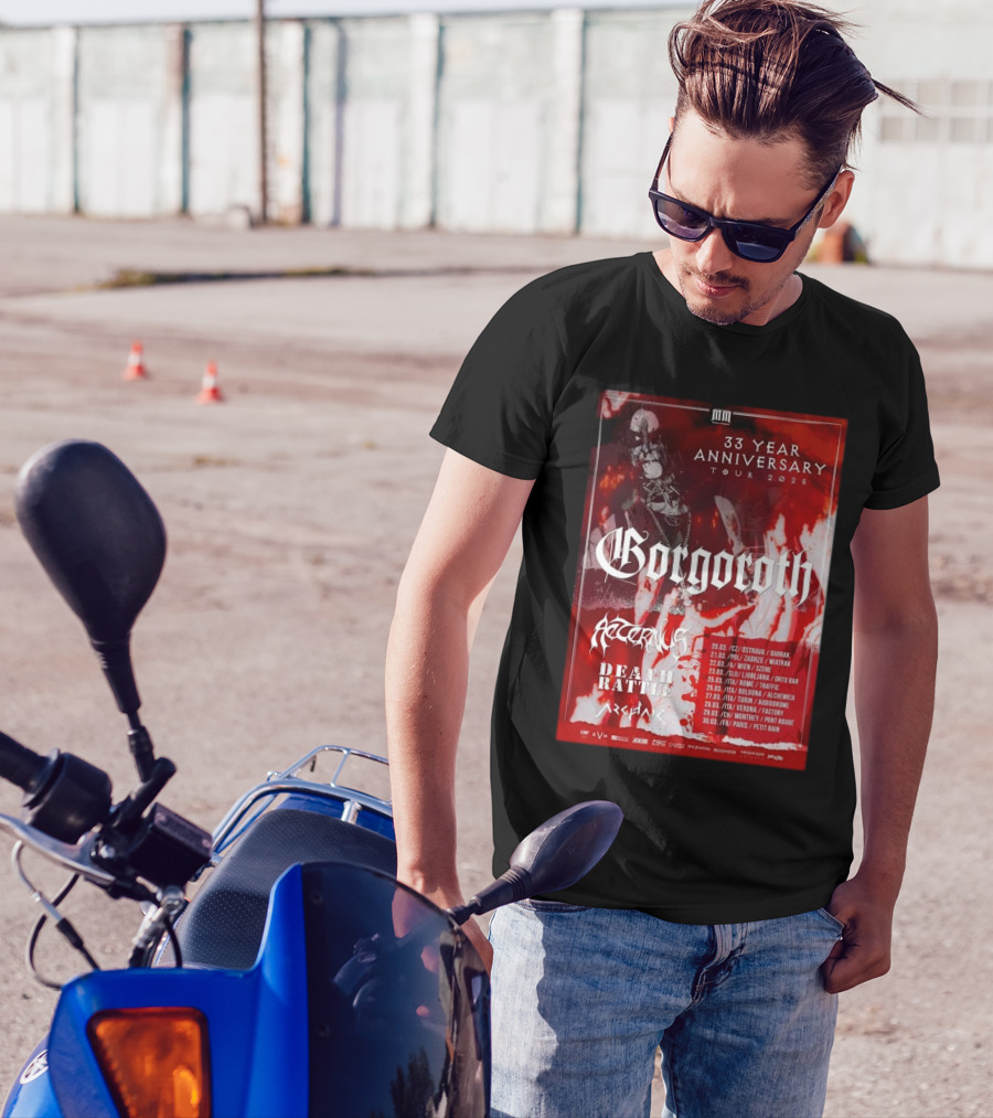 Gorgoroth 33 Year Anniversary Tour 2025 European Dates With Accompanying Acts And Locations T-Shirt