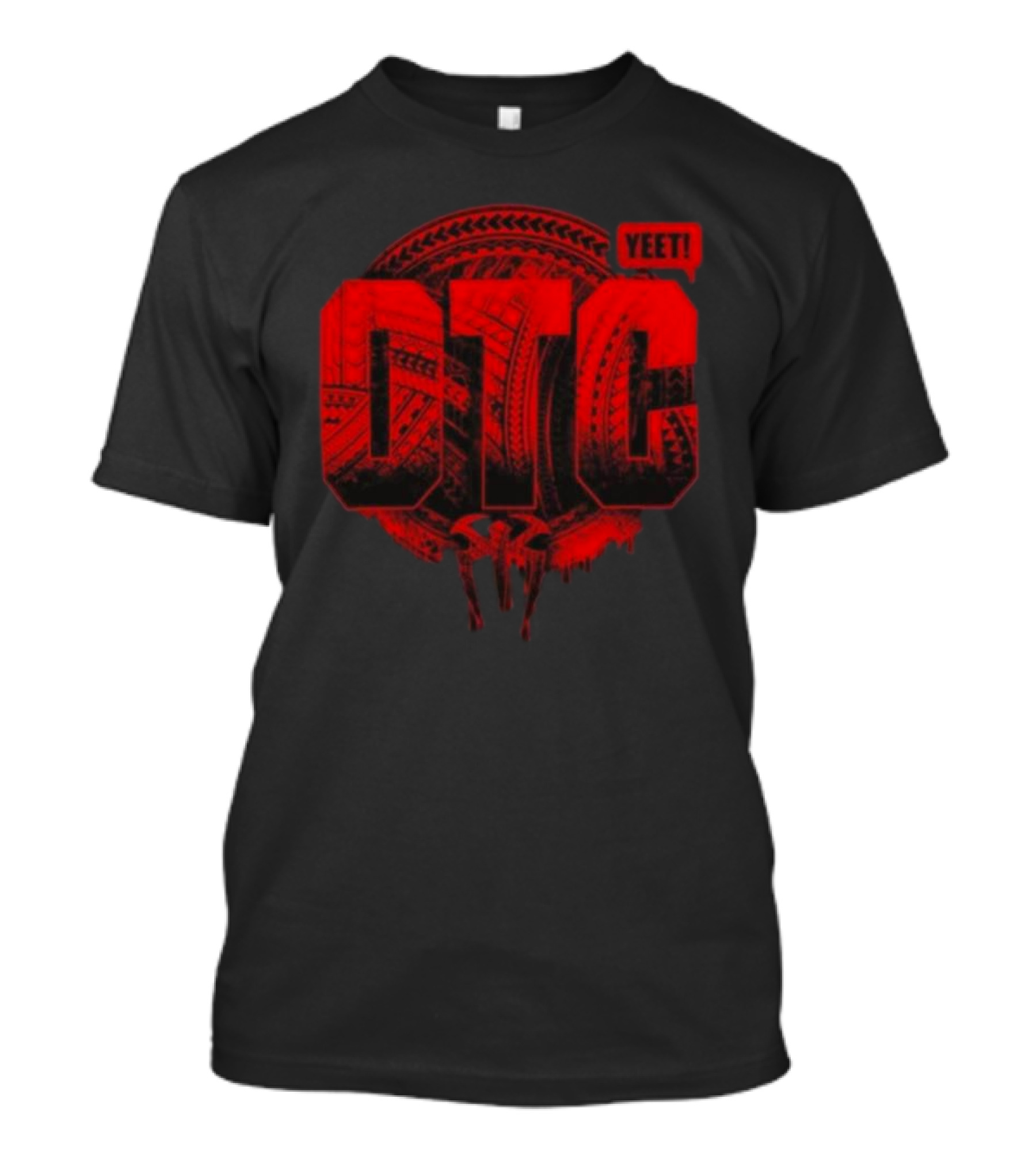 Roman Reigns Yeet OTC Red Tribal Shield T-Shirt