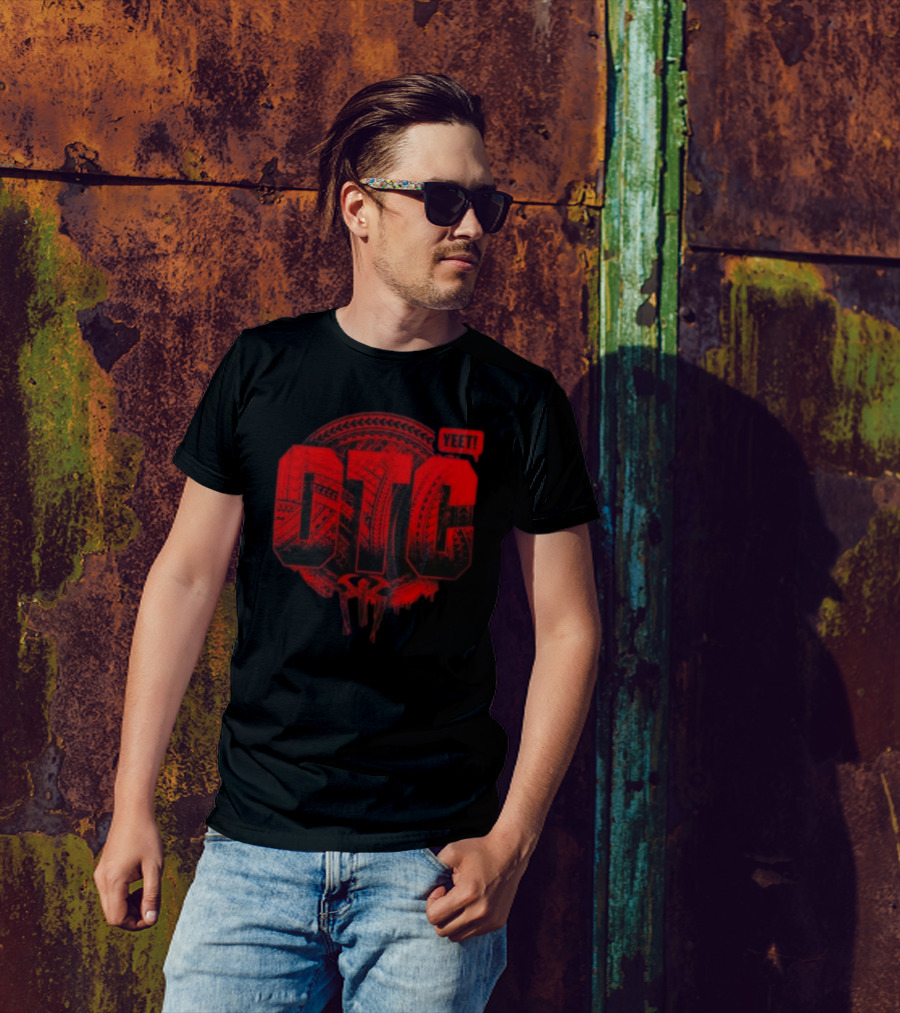 Roman Reigns Yeet OTC Red Tribal Shield T-Shirt