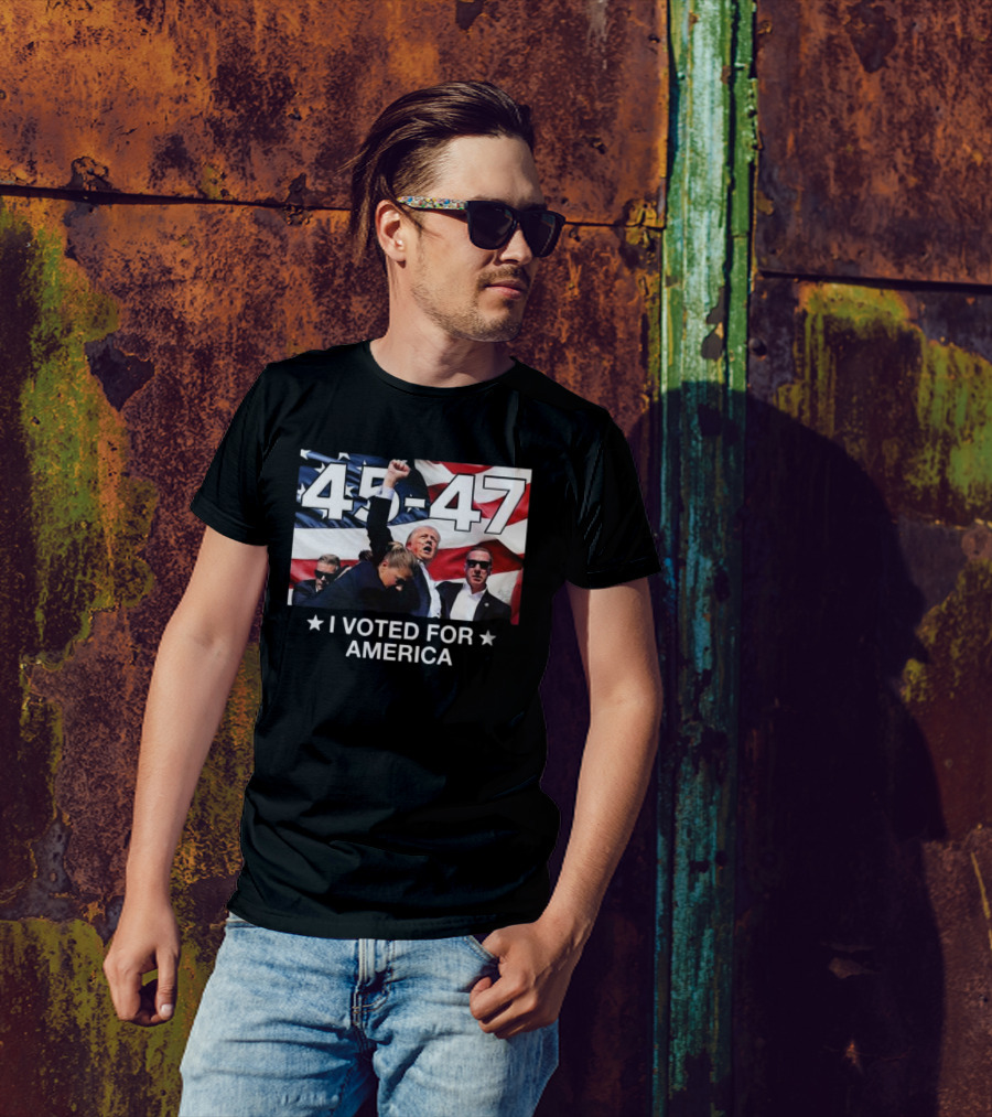45-47 I Voted For America Trump T-Shirt