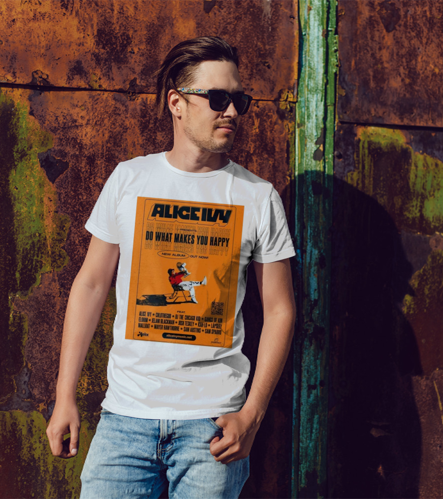 Alice Ivy Presents Do What Makes You Happy New Album 2024 Featuring Elohim Josh Teskey Mallrat Sam Sparro T-Shirt