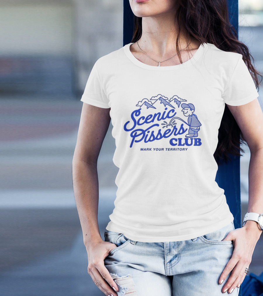 Scenic Pissers Club Mark Your Territory Mountains T-Shirt