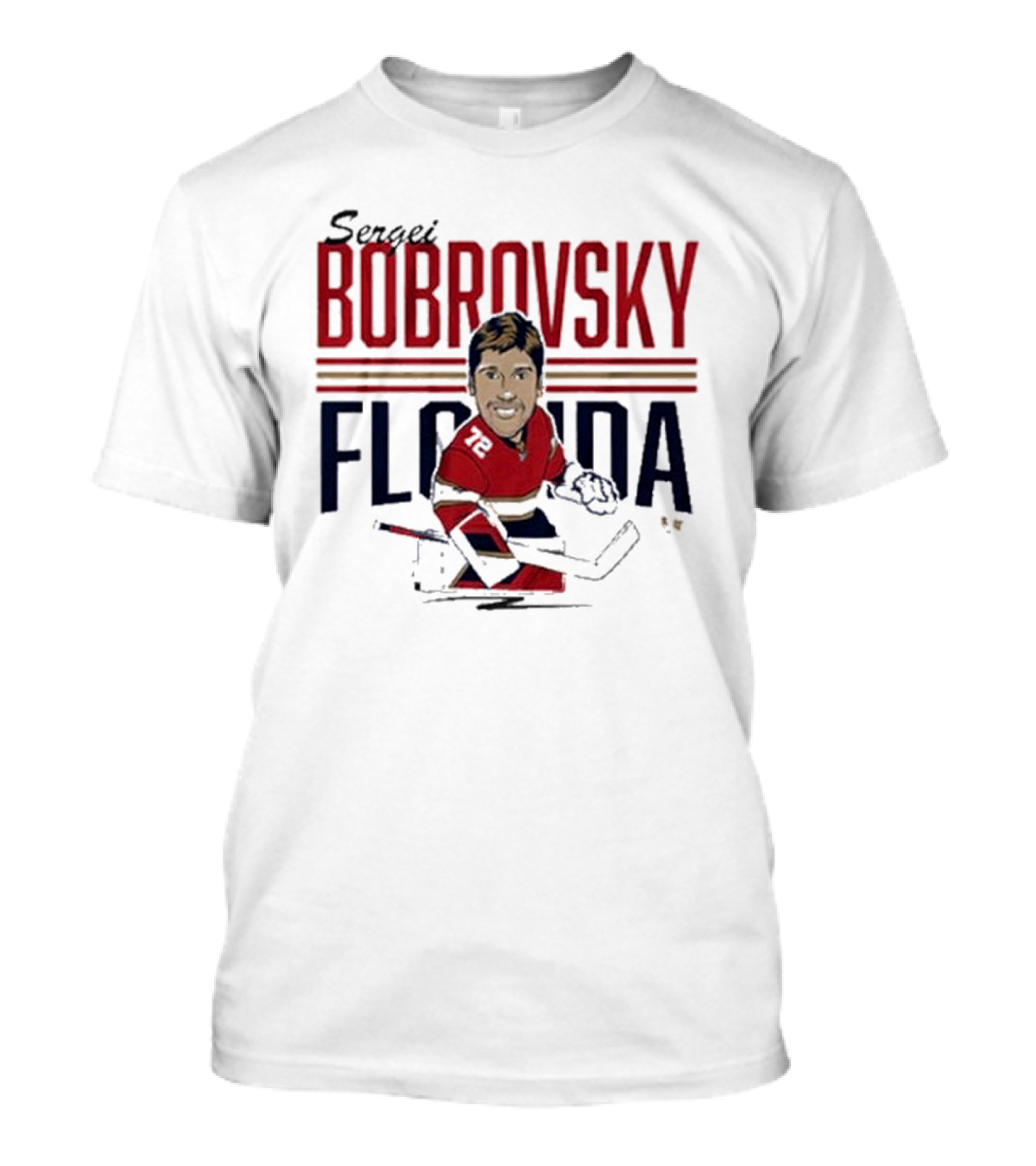 Sergei Bobrovsky Florida Hockey Caricature T-Shirt