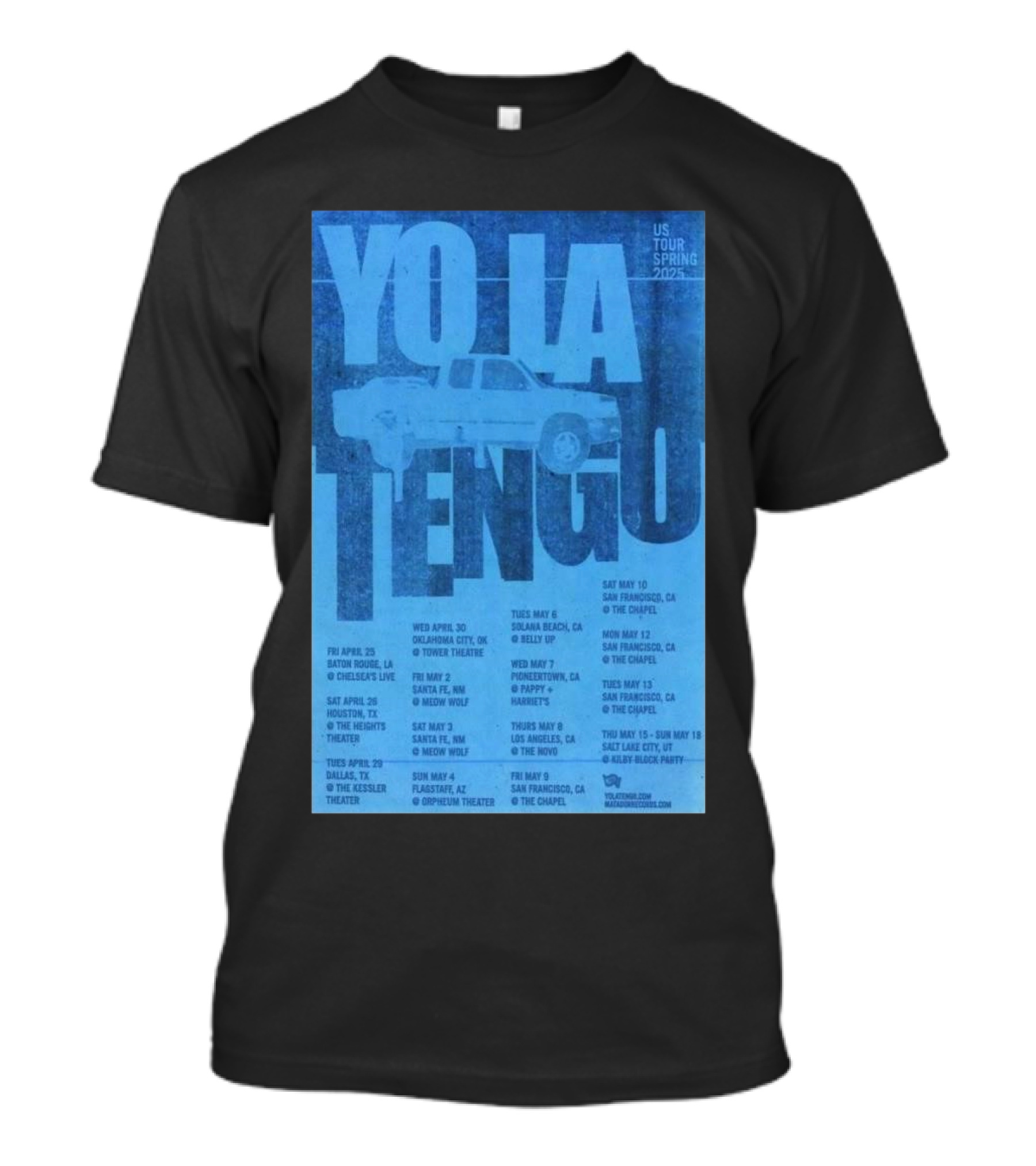 Yo La Tengo US Tour Spring 2025 Dates And Venues T-Shirt