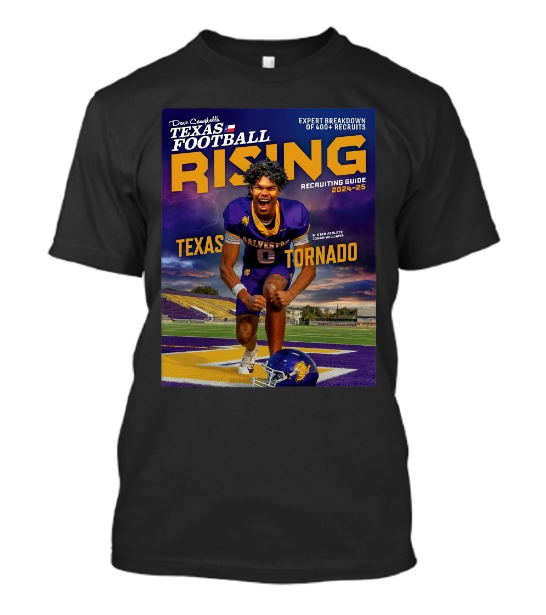 Dave Campbell’s Texas Football Rising Recruiting Guide 2024-25 Texas Tornado 5-Star Athlete Jonah Williams Expert Breakdown T-Shirt