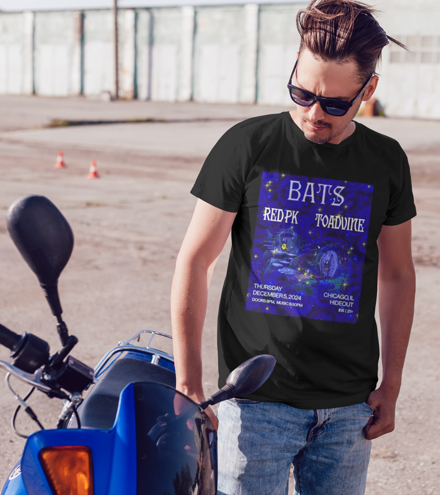 Bats Redpk Toadvine Concert December 5 2024 Chicago IL Hideout Event T-Shirt