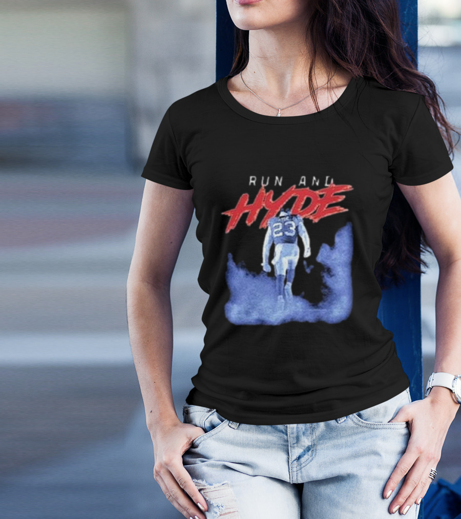 Run And Hyde Football 23 Blue Smoke Trail T-Shirt
