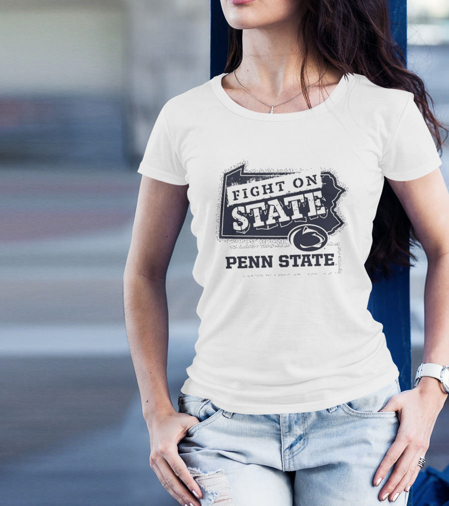 Penn State Nittany Lions Fight On State 2024 Pennsylvania Map T-Shirt