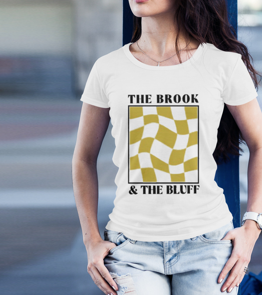 The Brook And The Bluff Wavy Yellow Checkered T-Shirt