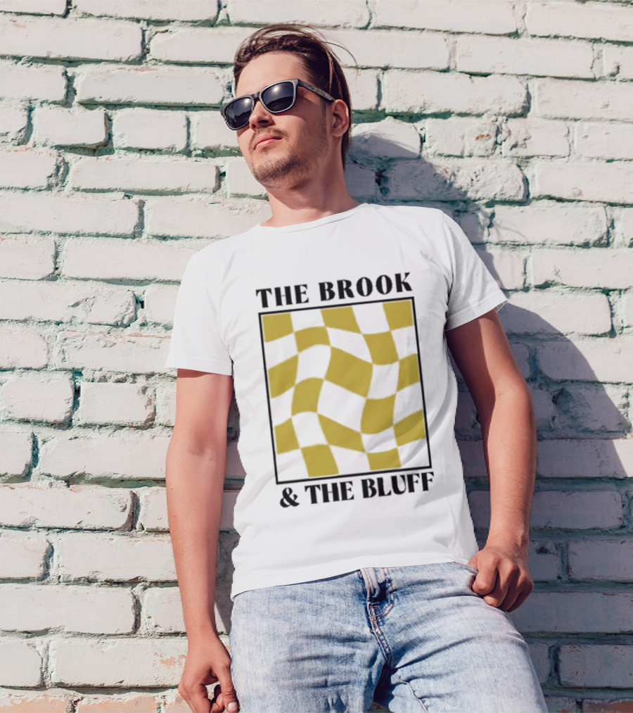 The Brook And The Bluff Wavy Yellow Checkered T-Shirt