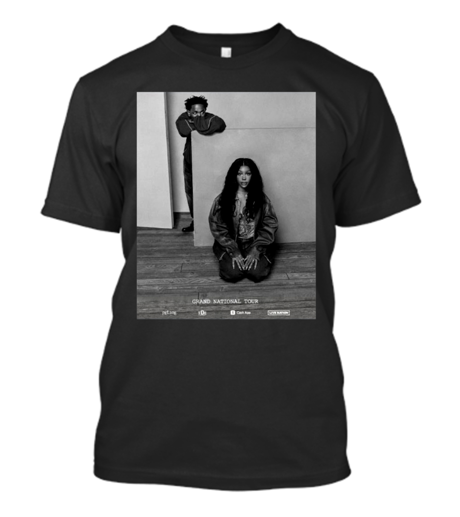 Kendrick Lamar X SZA Grand National Tour 2025 PgLang TDE Live Nation Cash App T-Shirt