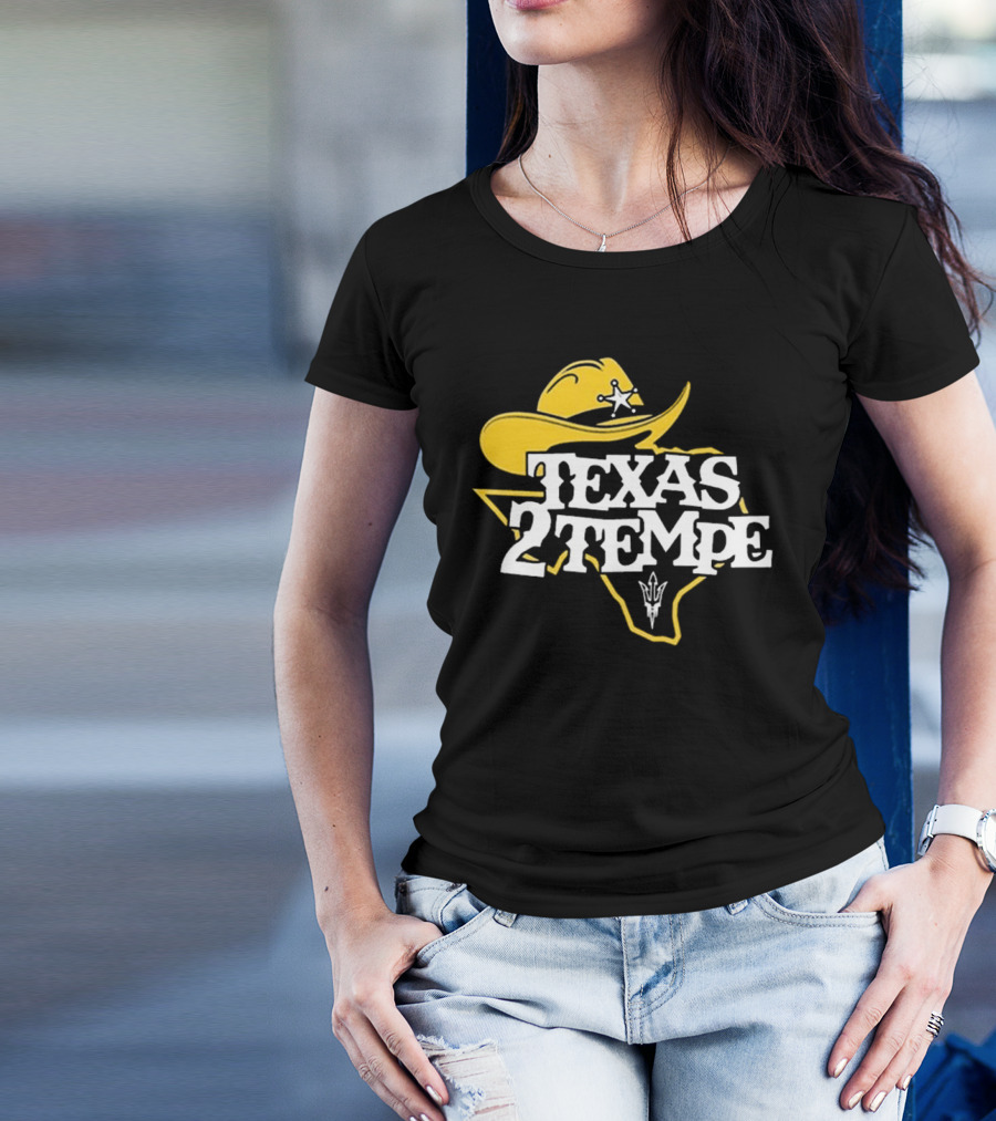 Kenny Dillingham Texas 2 Tempe Cowboy Hat State Outline Pitchfork T-Shirt