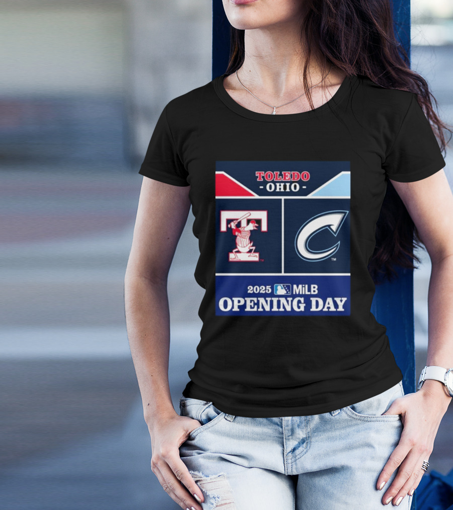 Toledo Ohio Mud Hens Vs Columbus Clippers 2025 MiLB Opening Day T-Shirt