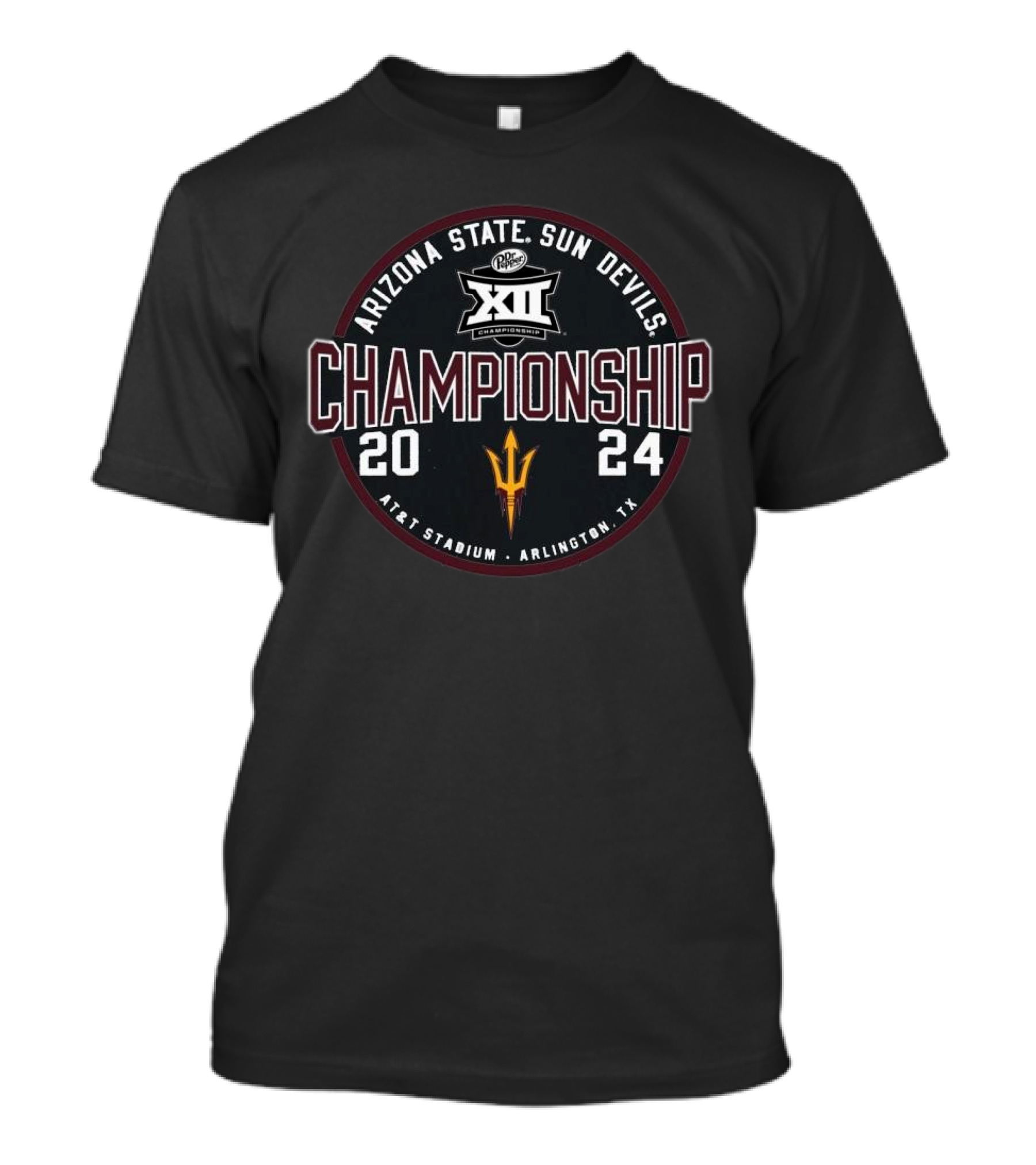 Arizona State Sun Devils Dr Pepper Big 12 Championship 2024 AT&T Stadium Arlington TX T-Shirt