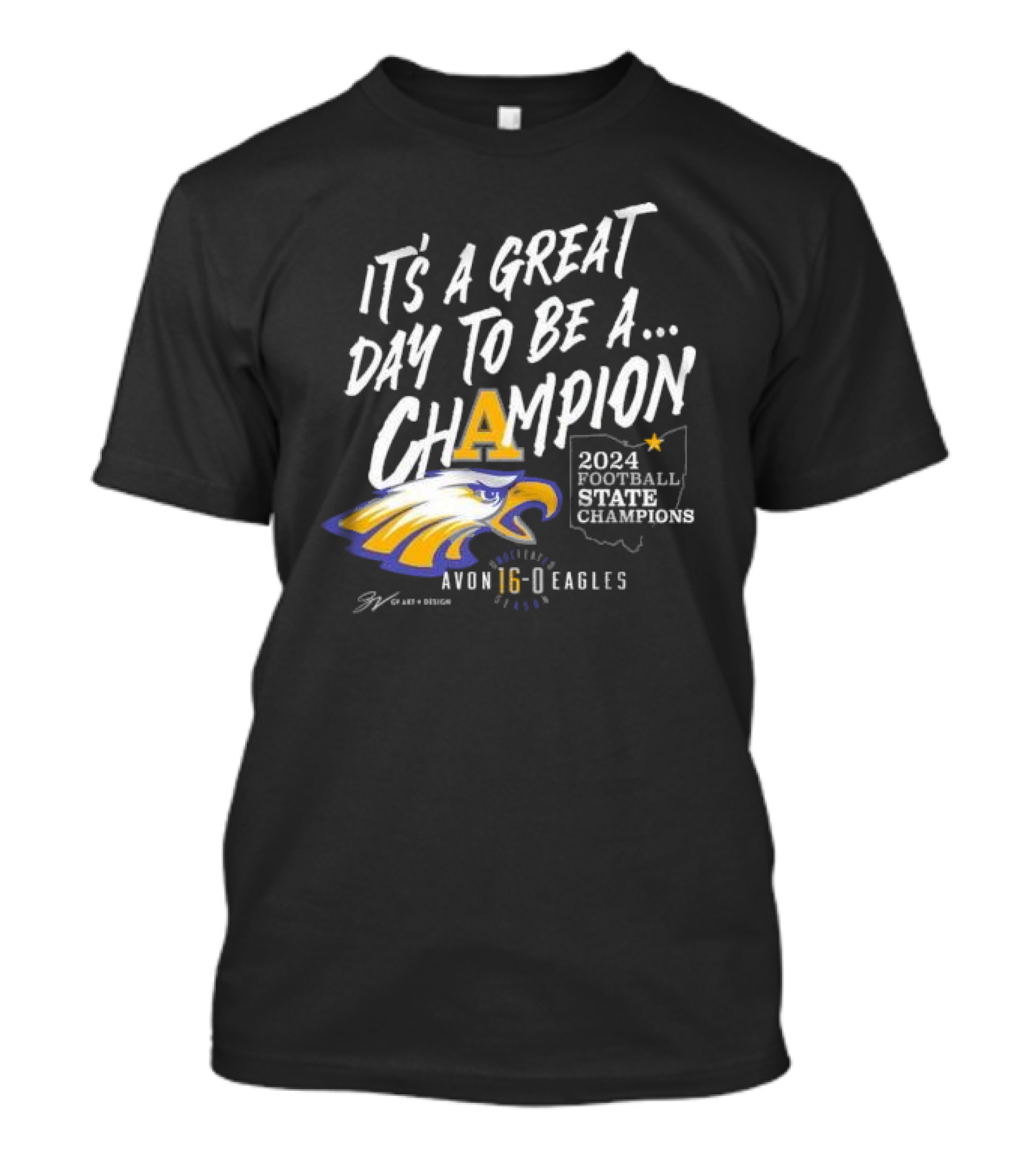 Avon Eagles 2024 Football State Champions It’s A Great Day To Be A Champion 16-0 Season T-Shirt