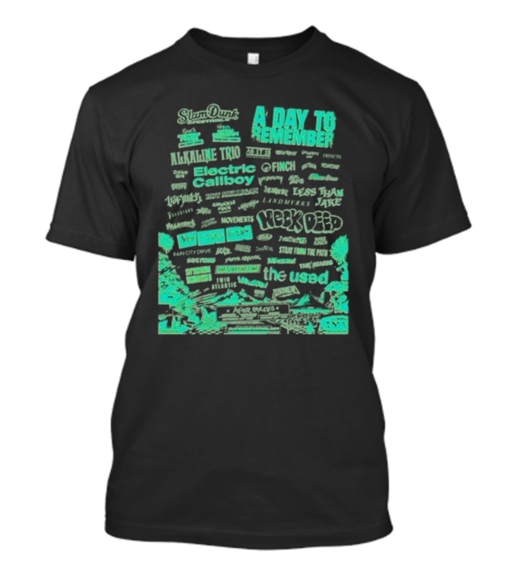 Slam Dunk Festival 2024 A Day To Remember Alkaline Trio Electric Callboy Neck Deep The Used T-Shirt
