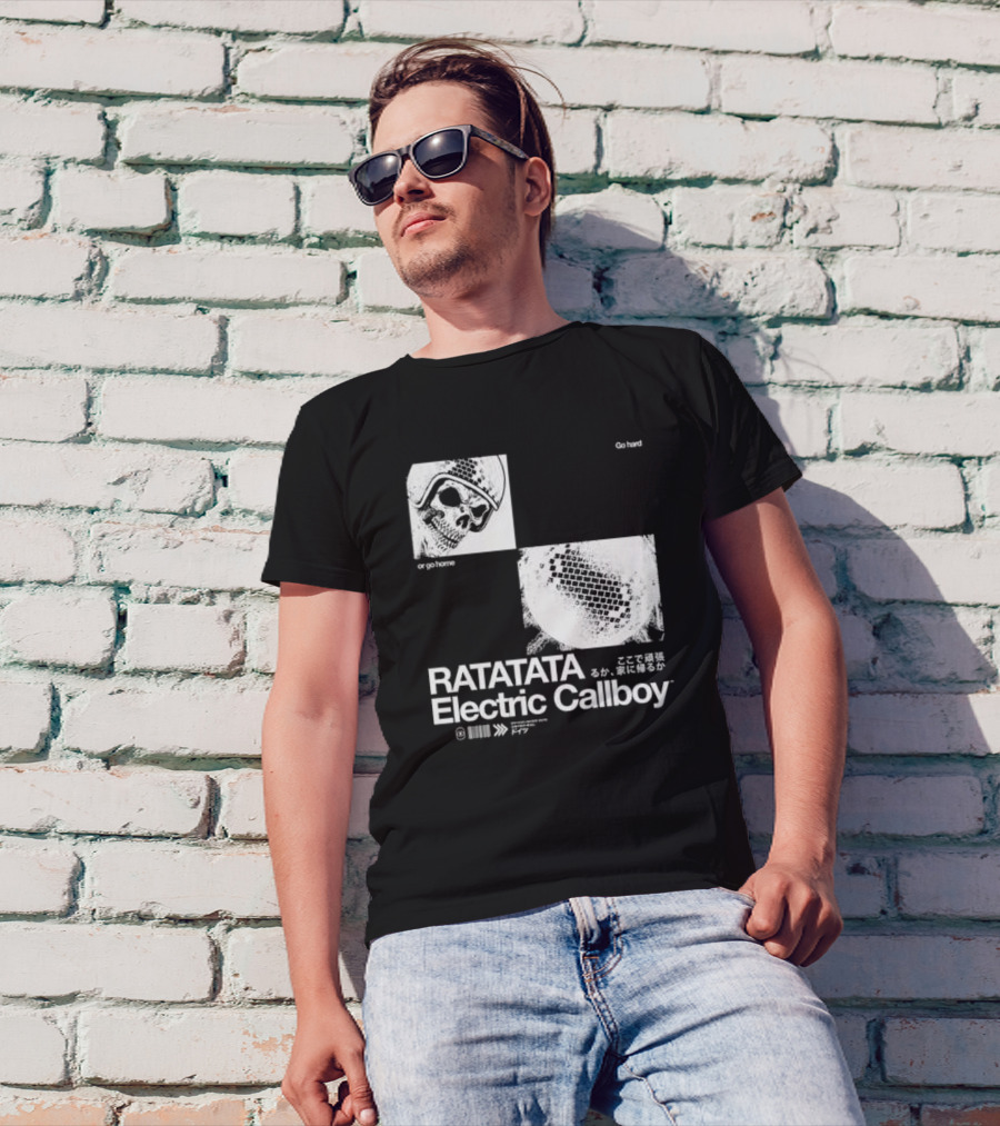Electric Callboy Ratatata Skull Disco Go Hard Or Go Home T-Shirt