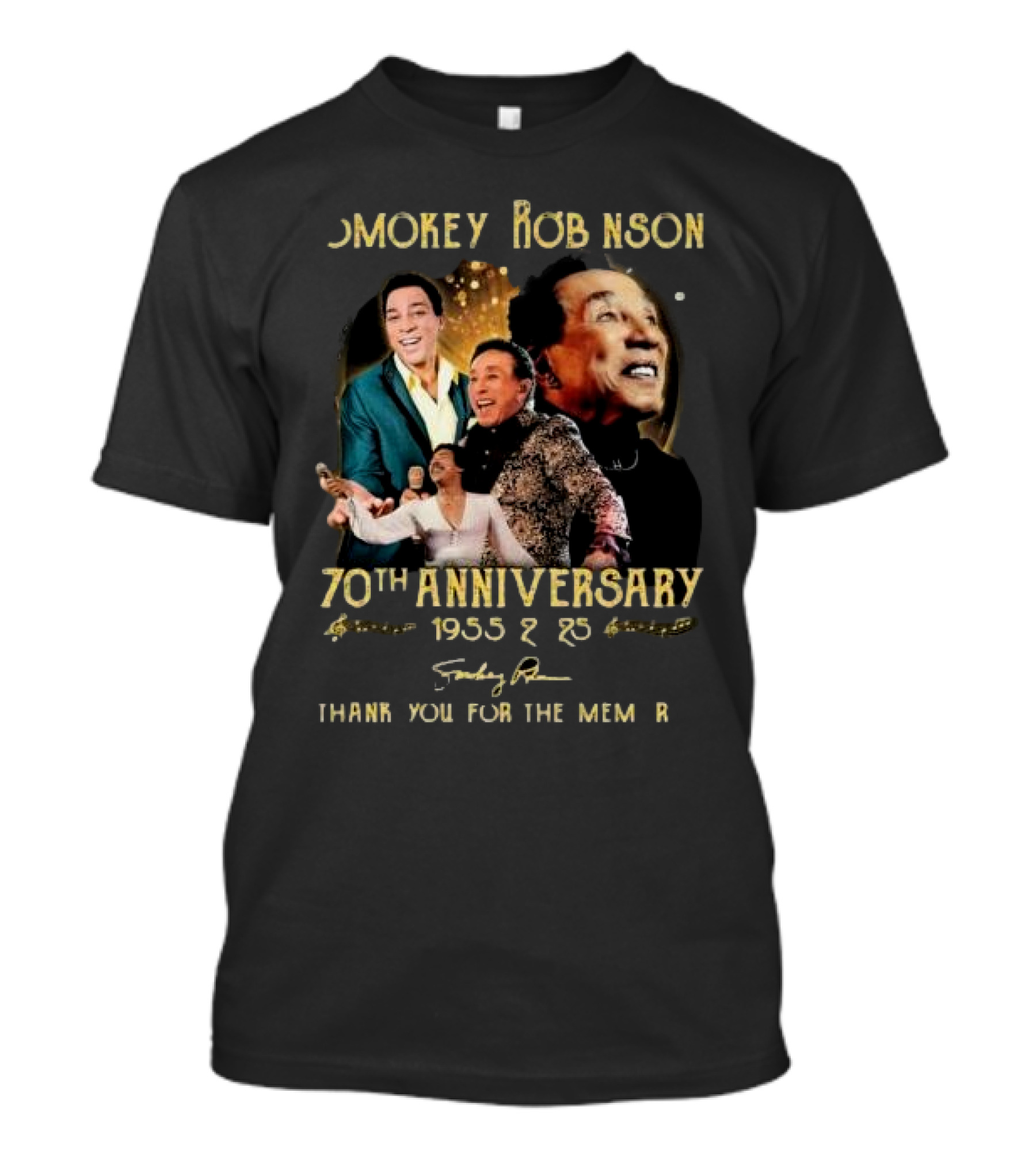 Smokey Robinson 70th Anniversary 1955-2025 Signature Thank You For The Memories T-Shirt
