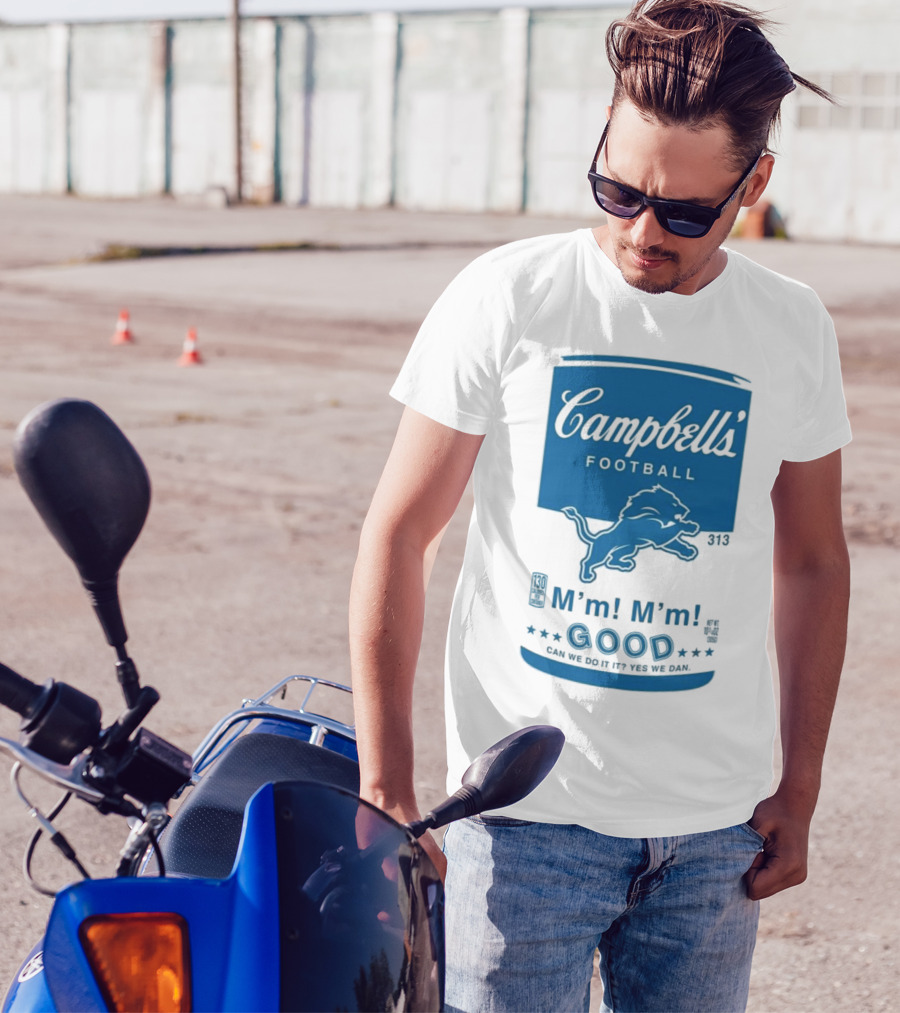 Campbell's Football Detroit Lions M'm M'm Good Can We Do It Yes We Dan T-Shirt
