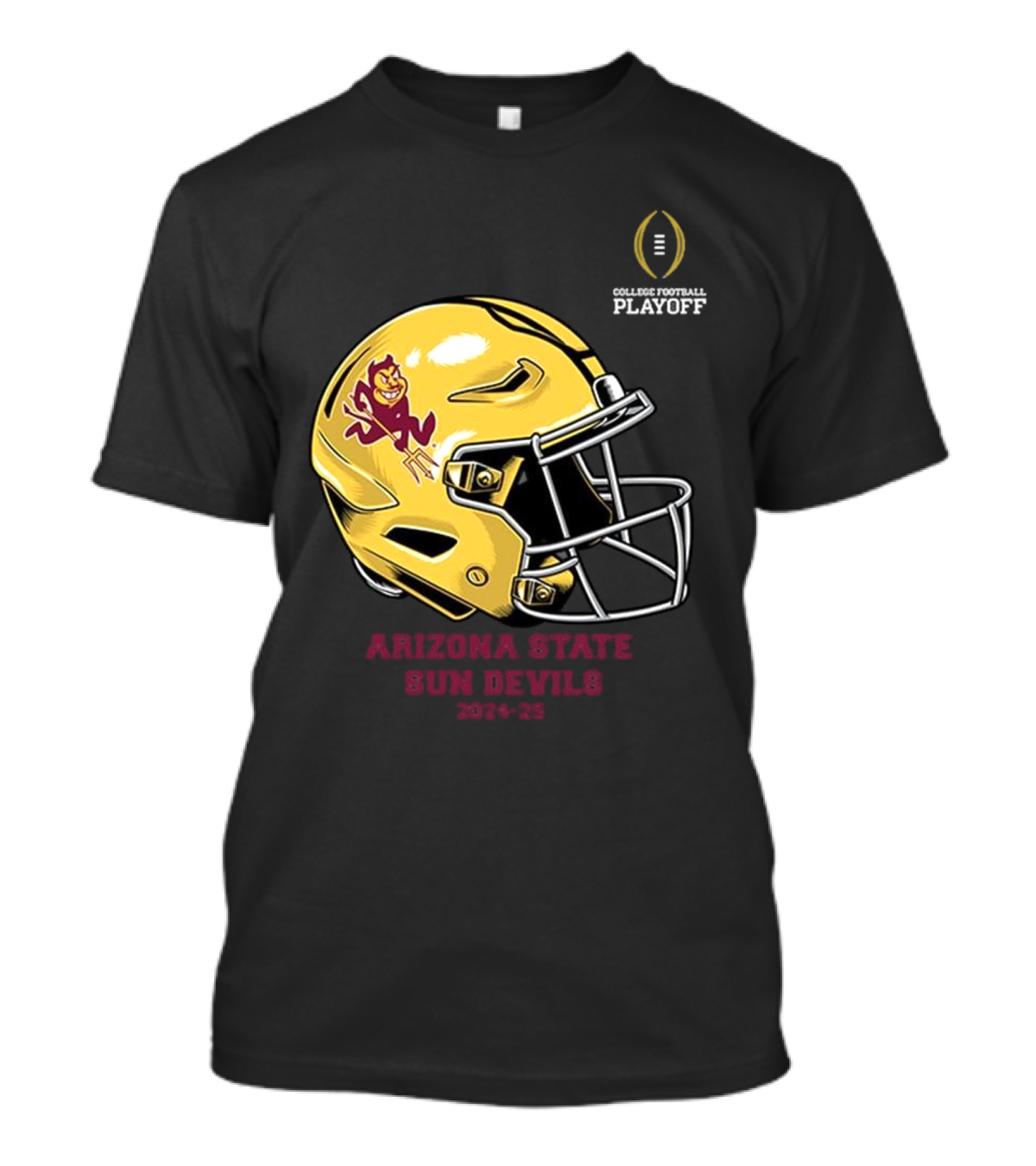 Arizona State Sun Devils 2024-25 College Football Playoff Helmet T-Shirt