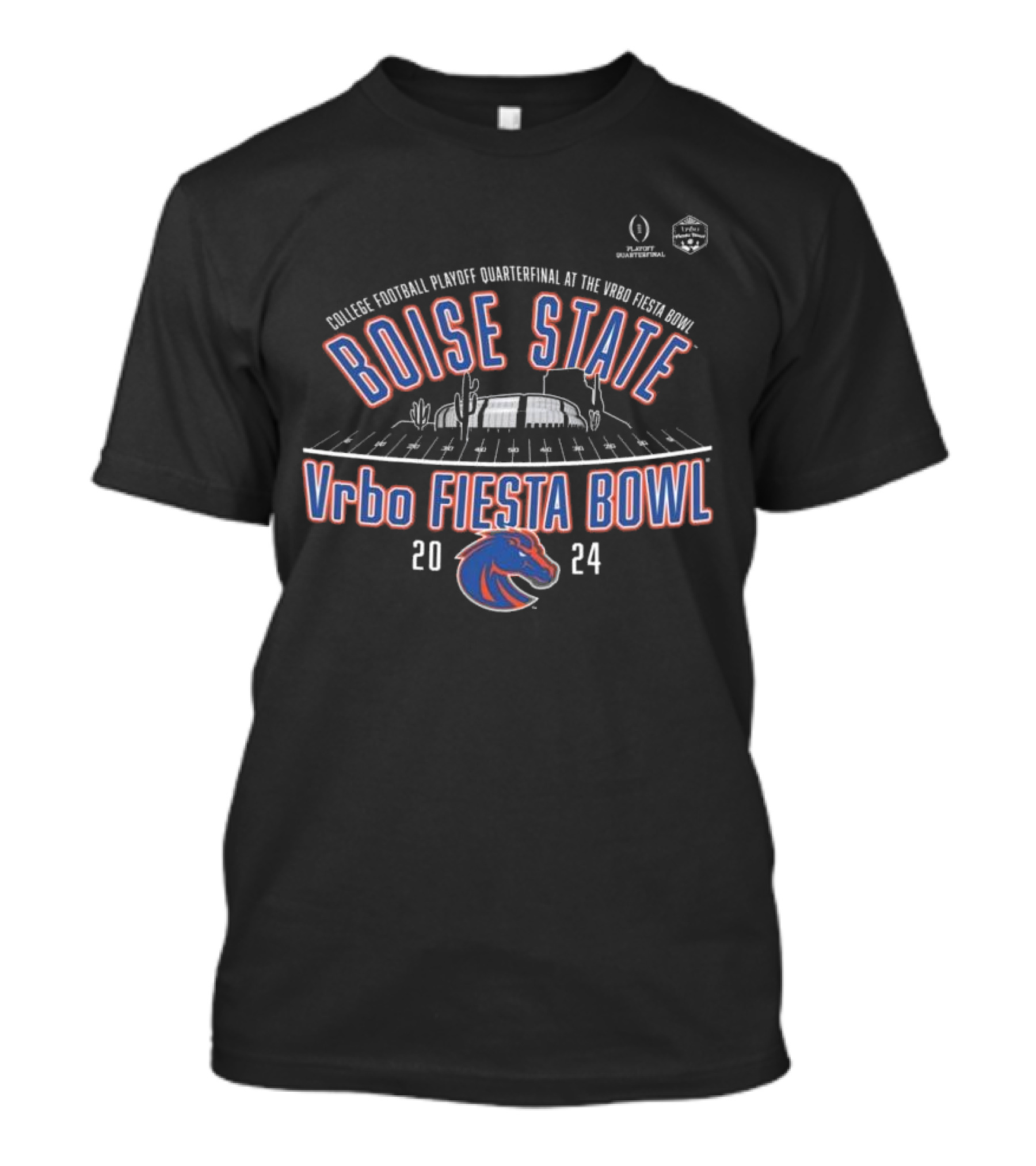 Boise State College Football Playoff Quarterfinal Vrbo Fiesta Bowl 2024 Stadium T-Shirt
