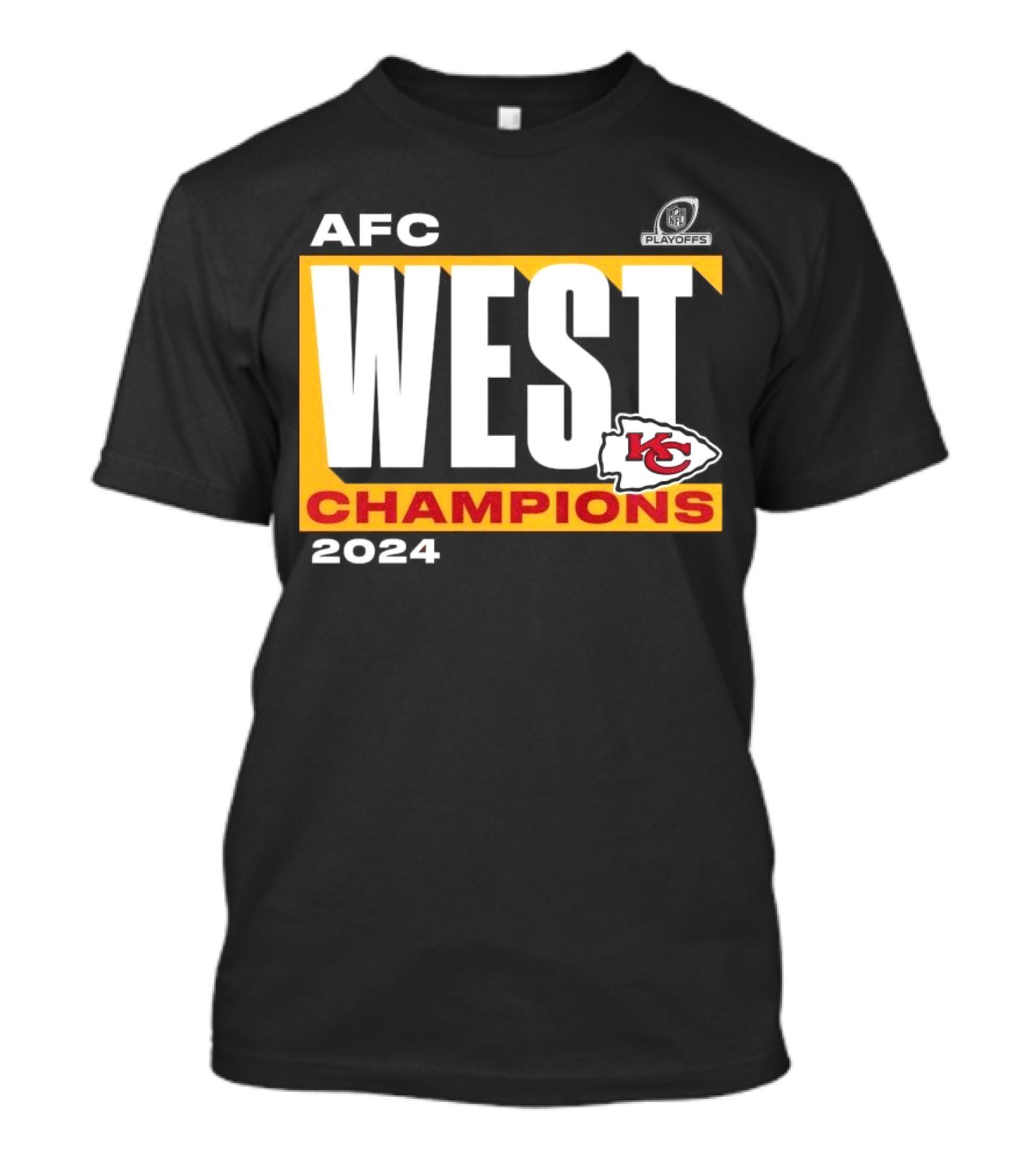 AFC West Champions 2024 Kansas City Chiefs Playoffs Victory T-Shirt