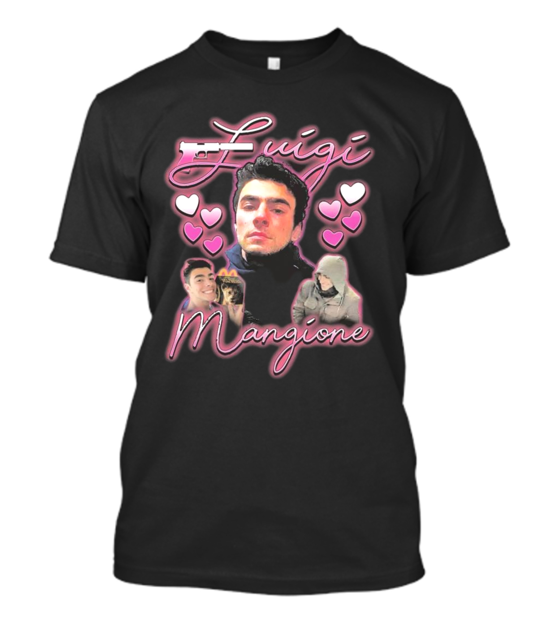 Luigi Mangione Heart Pink Hearts T-Shirt