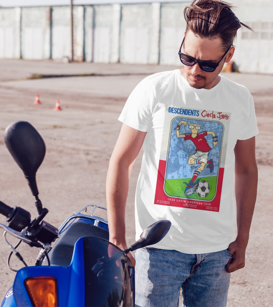 DESCENDENTS Circle Jerks 2024 Latin American Tour Santiago Chile Soccer T-Shirt