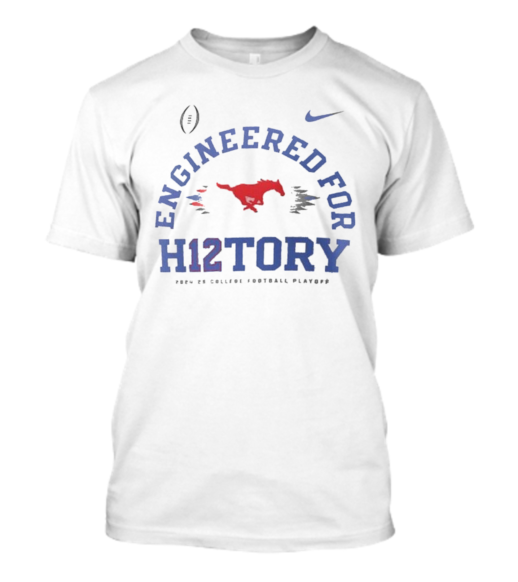 SMU Mustangs Engineered For H12TORY 2024-25 College Football Playoff T-Shirt