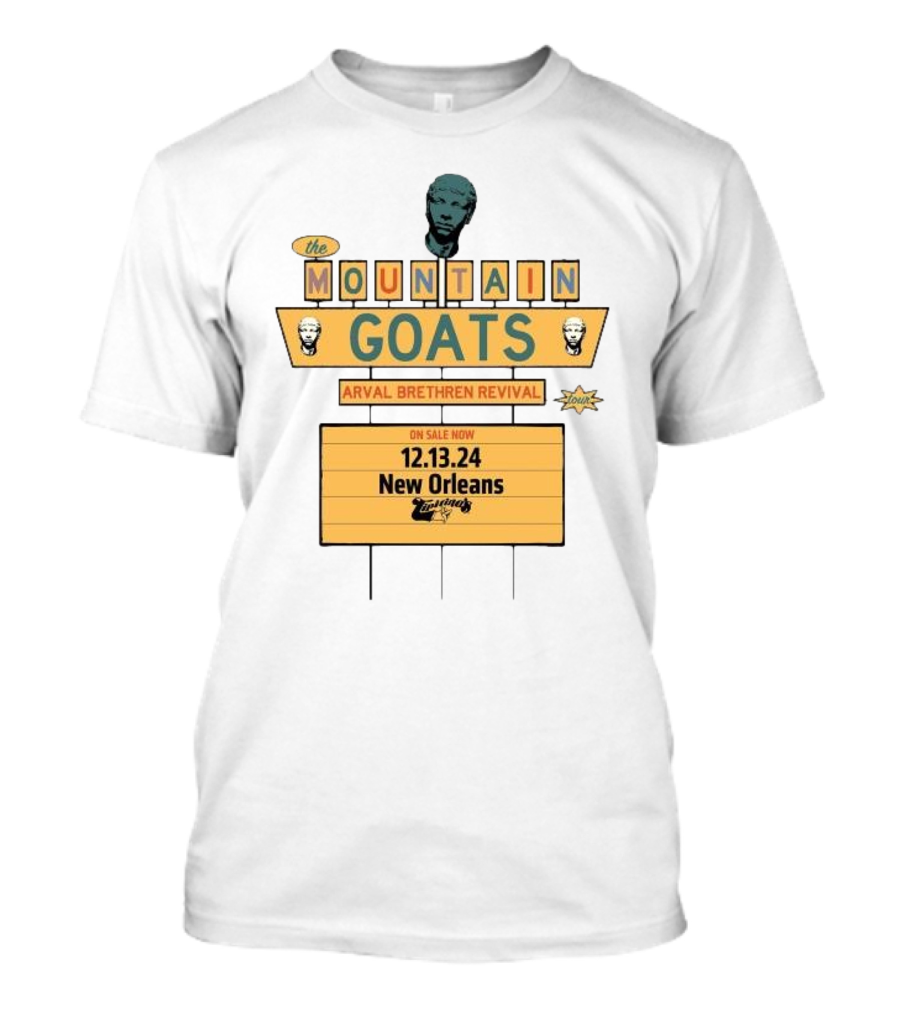 The Mountain Goats Arval Brethren Revival Tour 12.13.24 New Orleans Tipitina's T-Shirt