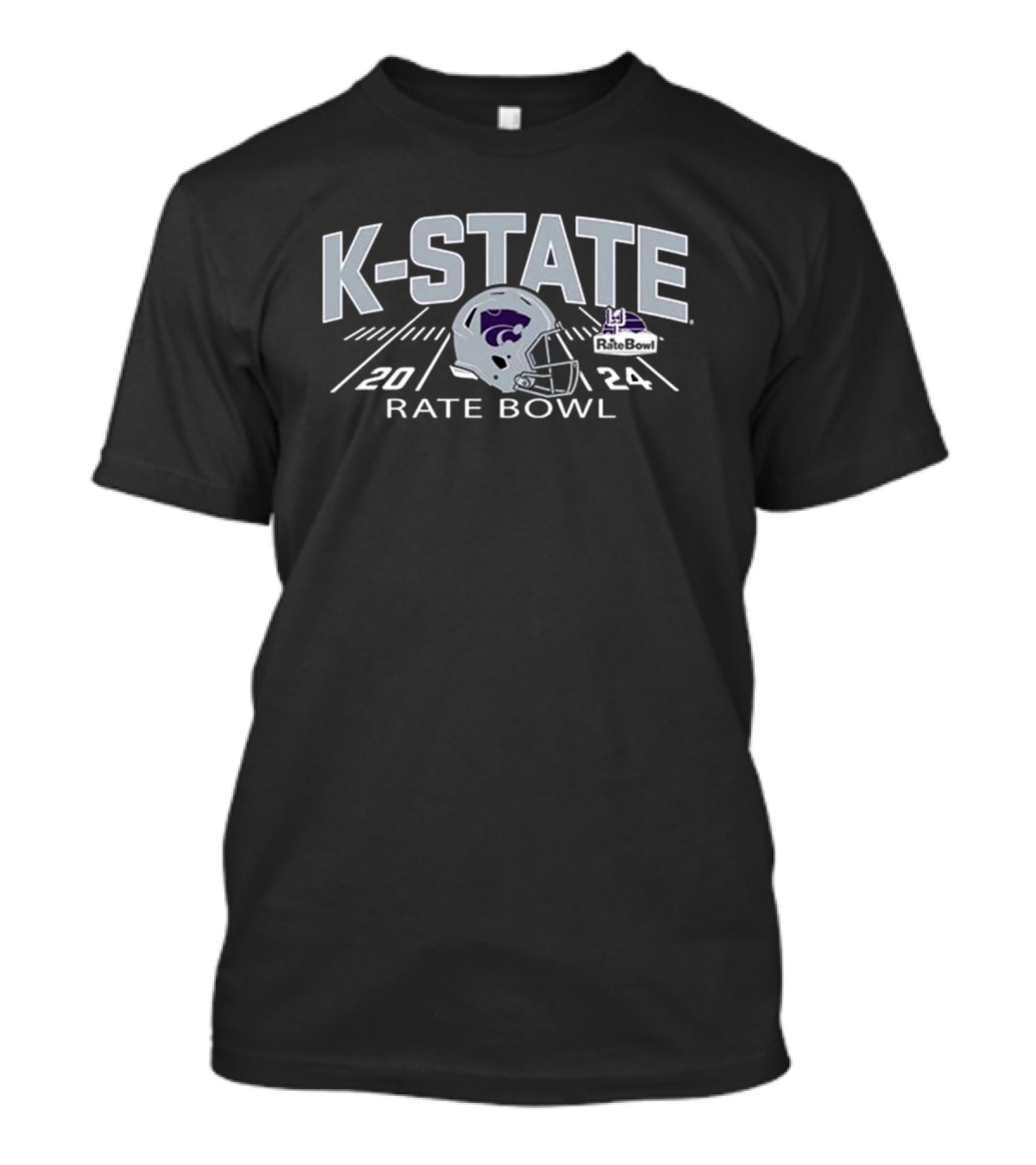 K-State Wildcats 2024 Rate Bowl Helmet T-Shirt