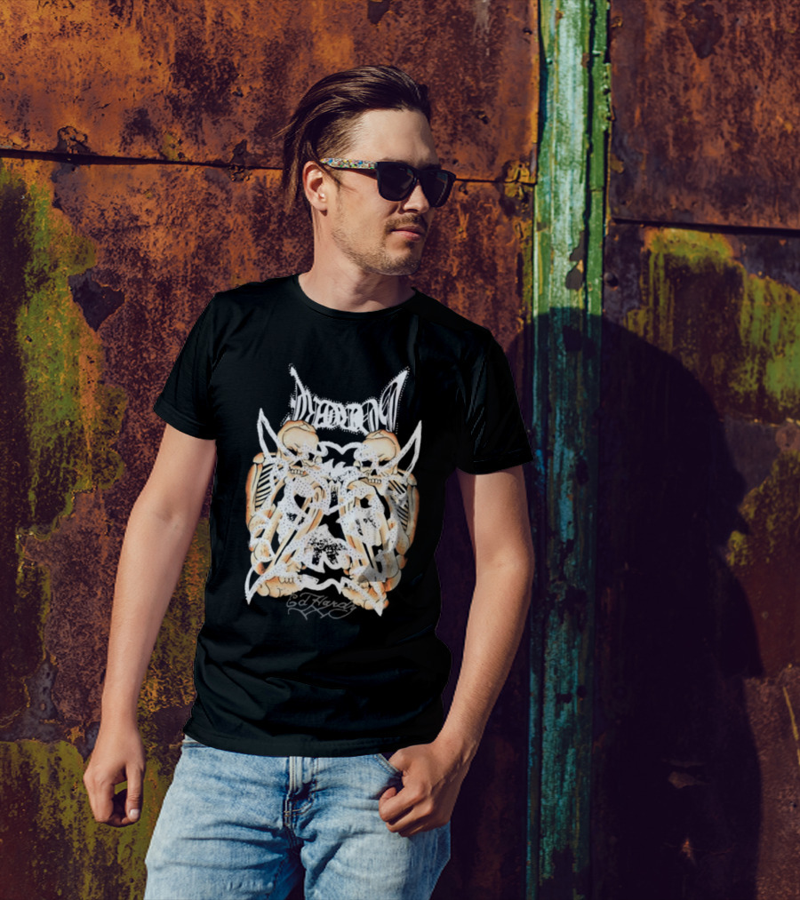 Ken Carson Ed Hardy Hardcore Skulls T-Shirt