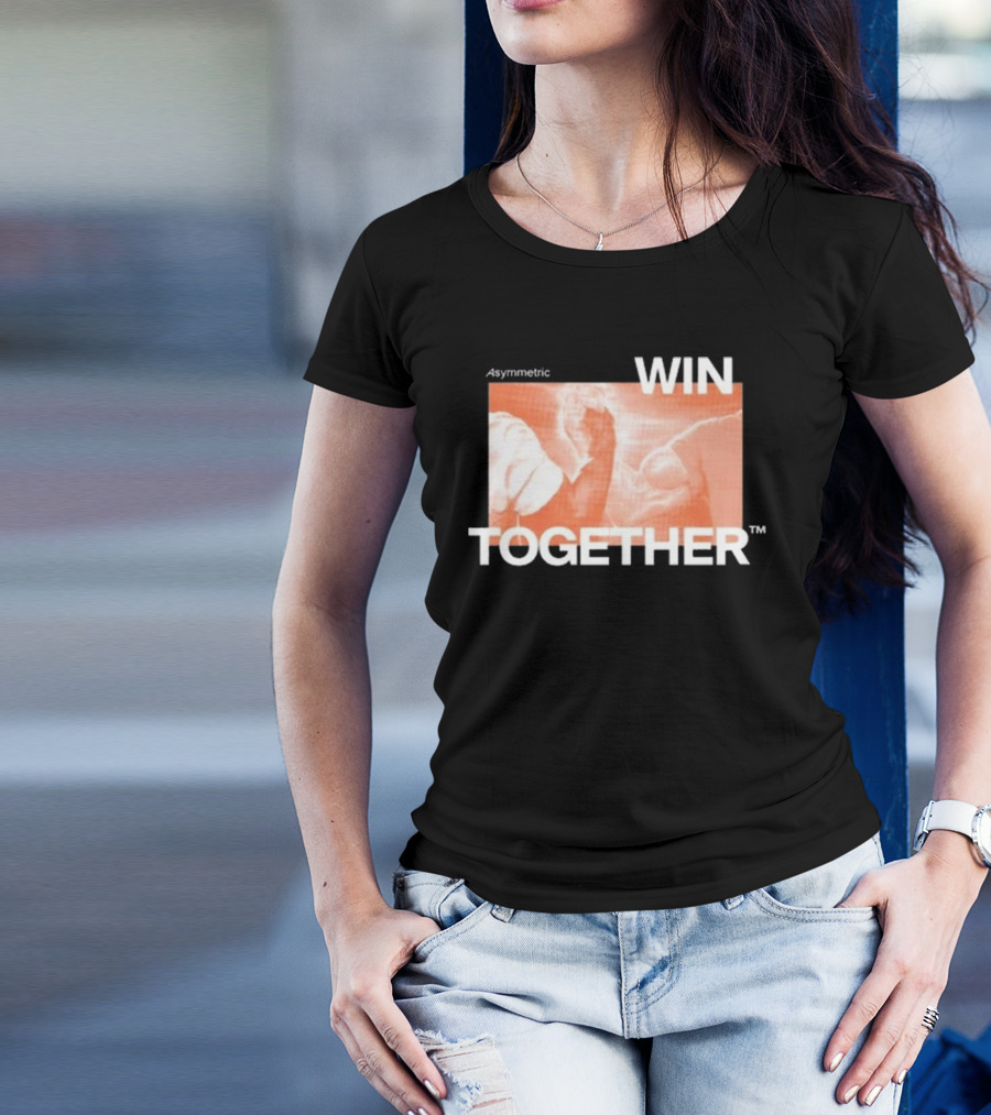 Asymmetric Win Together Iconic Handshake Unity T-Shirt