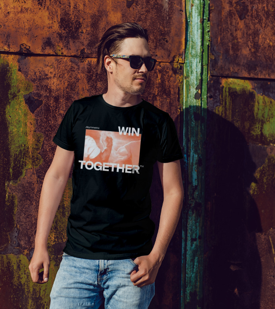 Asymmetric Win Together Iconic Handshake Unity T-Shirt