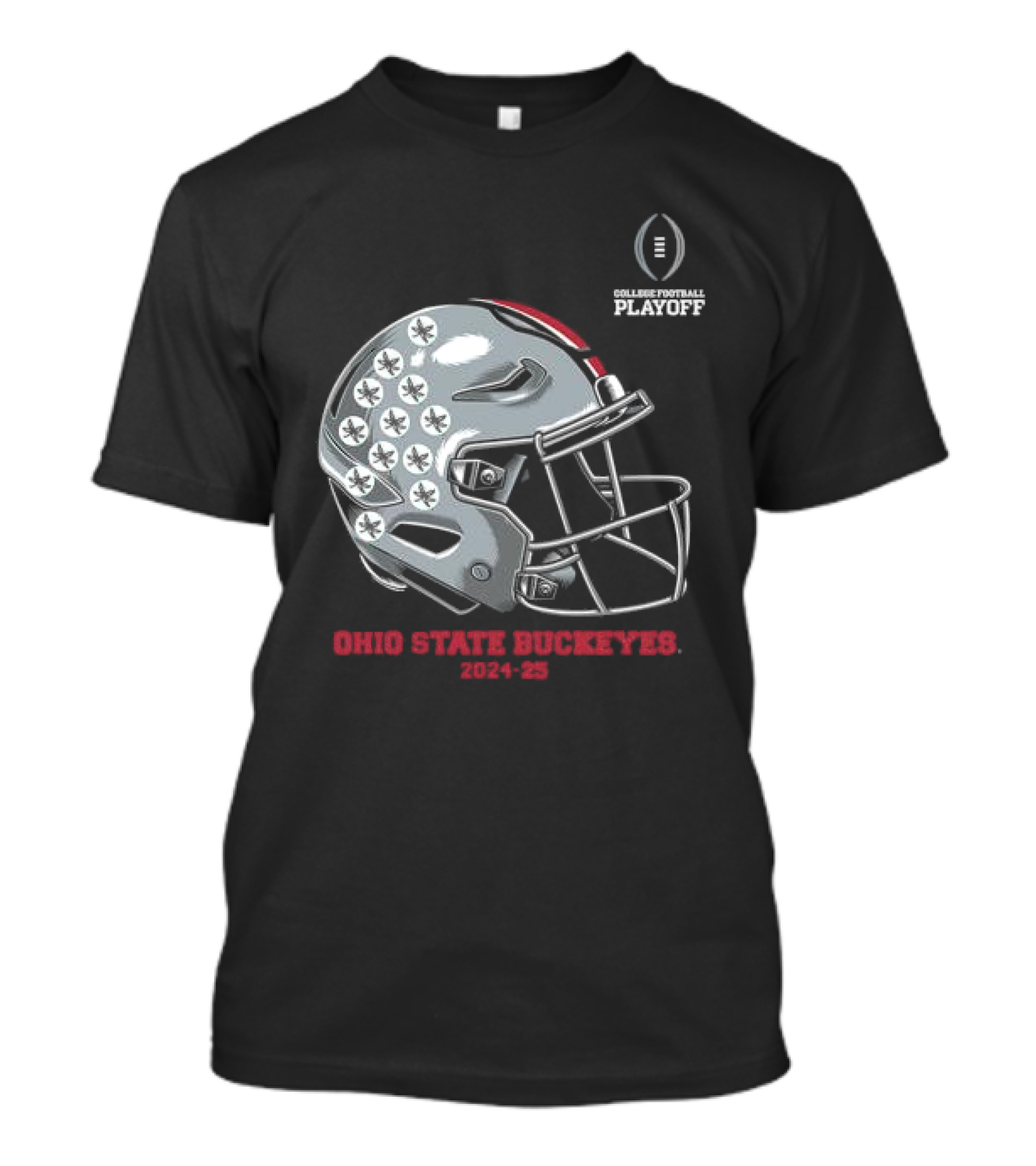 Ohio State Buckeyes 2024-25 College Football Playoff Ohio State Helmet T-Shirt