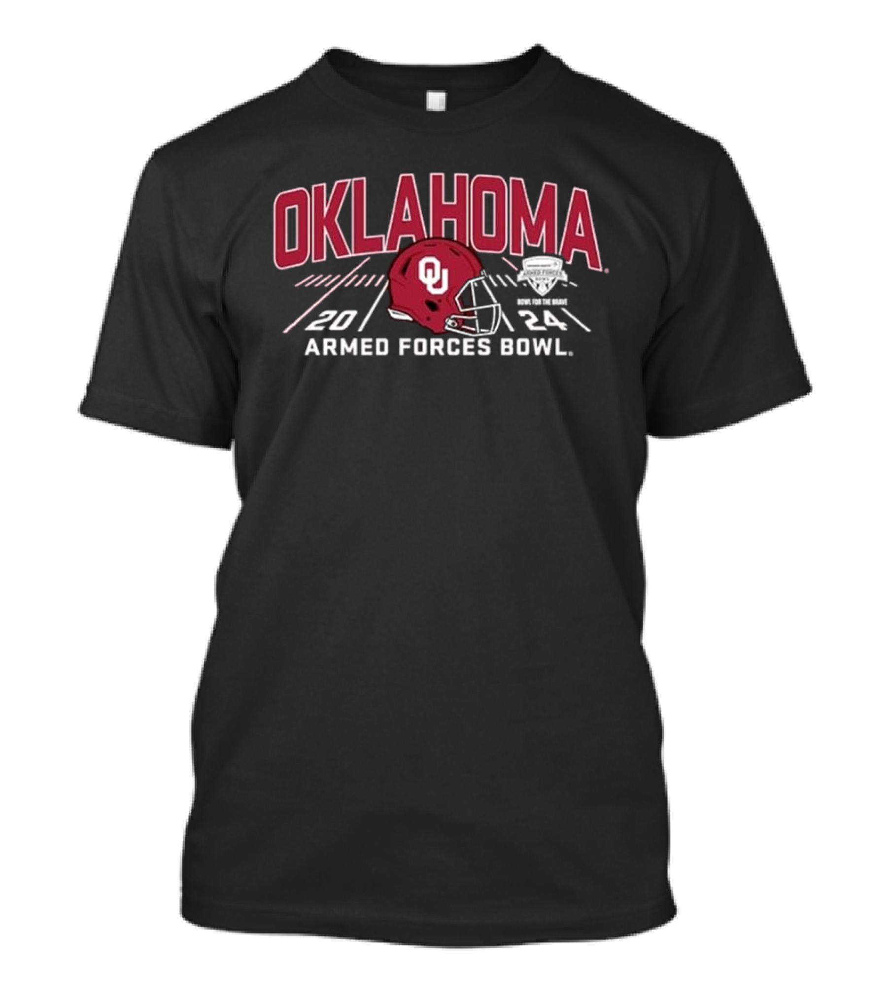 Oklahoma Sooners Armed Forces Bowl 2024 Football Helmet T-Shirt