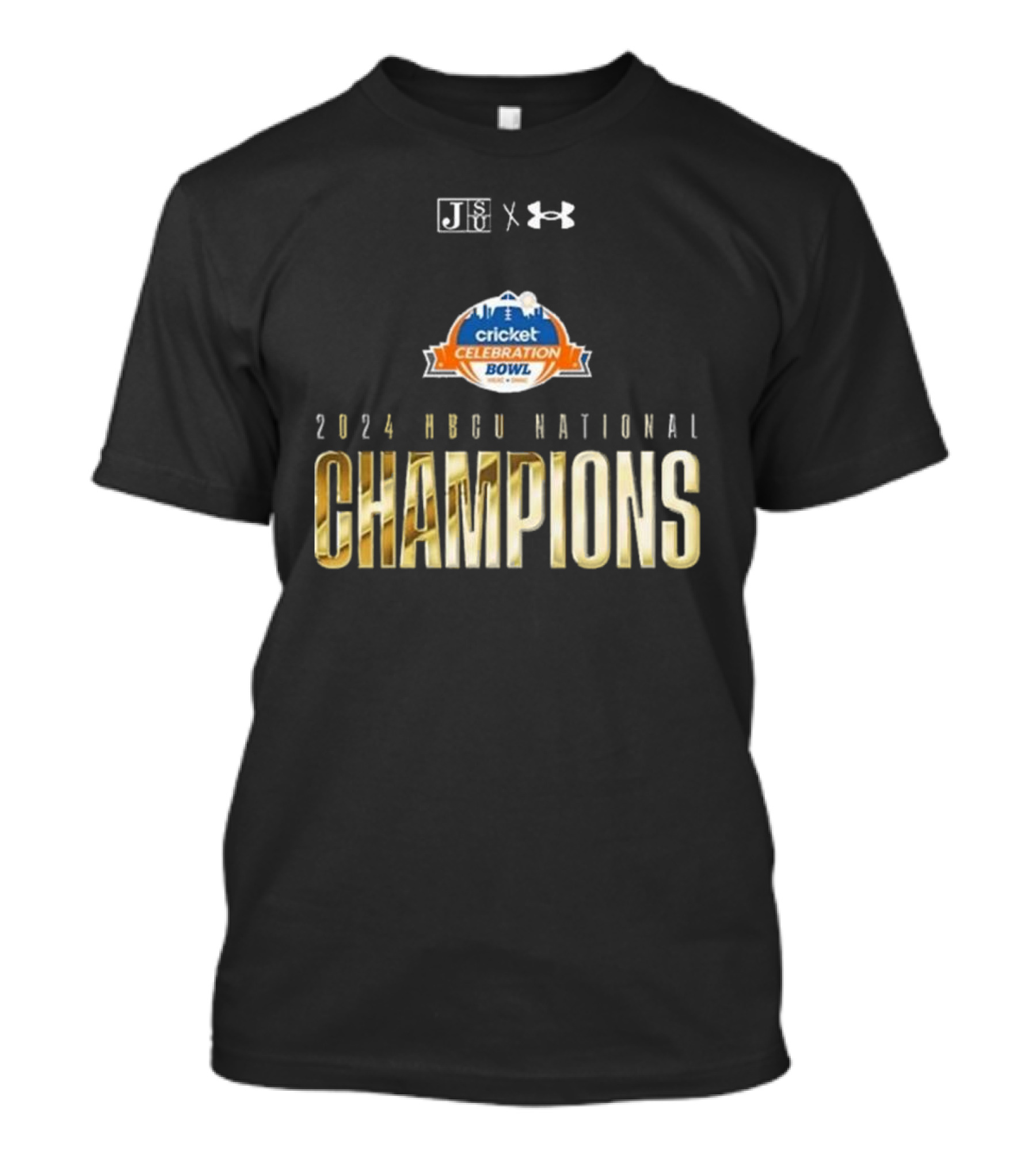 Jackson State Tigers Cricket Celebration Bowl 2024 HBCU National Champions Under Armour T-Shirt