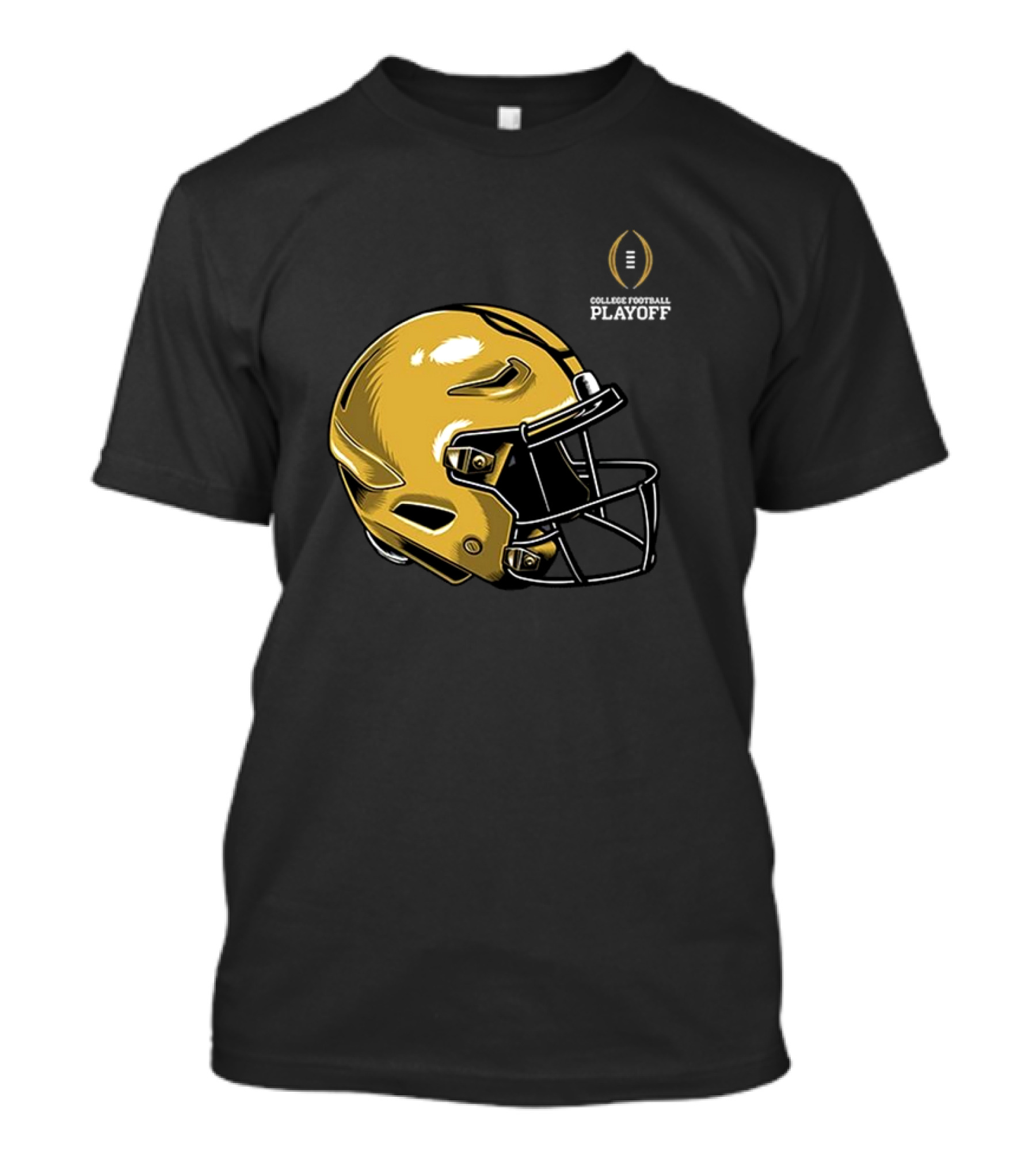 College Football Playoff 2025 Notre Dame Helmet Gold T-Shirt