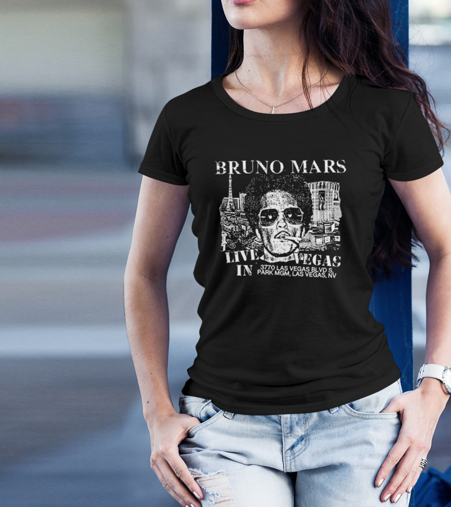 Bruno Mars Live In Vegas 3770 Las Vegas Blvd S Park MGM T-Shirt