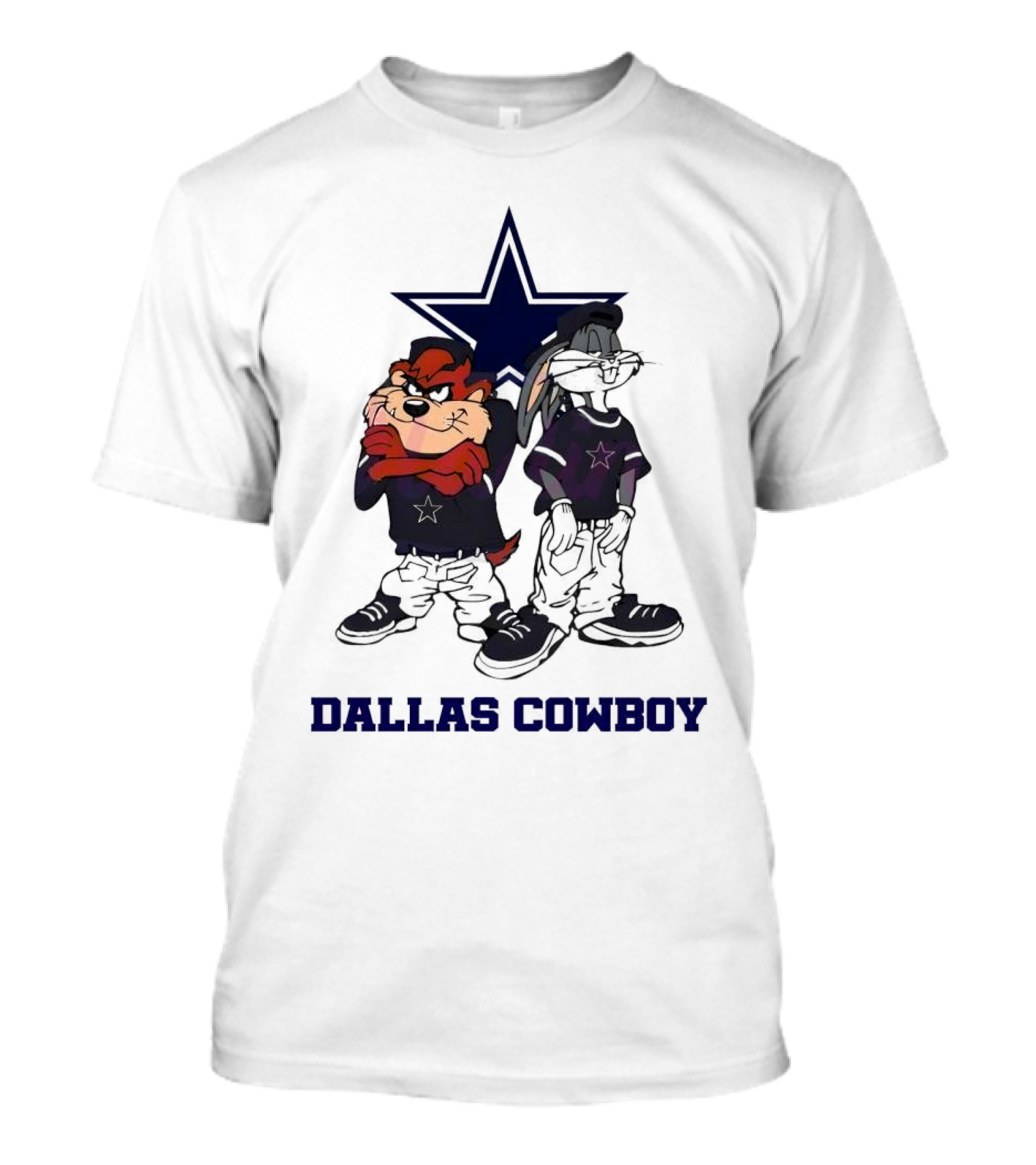 Dallas Cowboy Looney Tunes NFL Football Champions Bugs And Taz T-Shirt