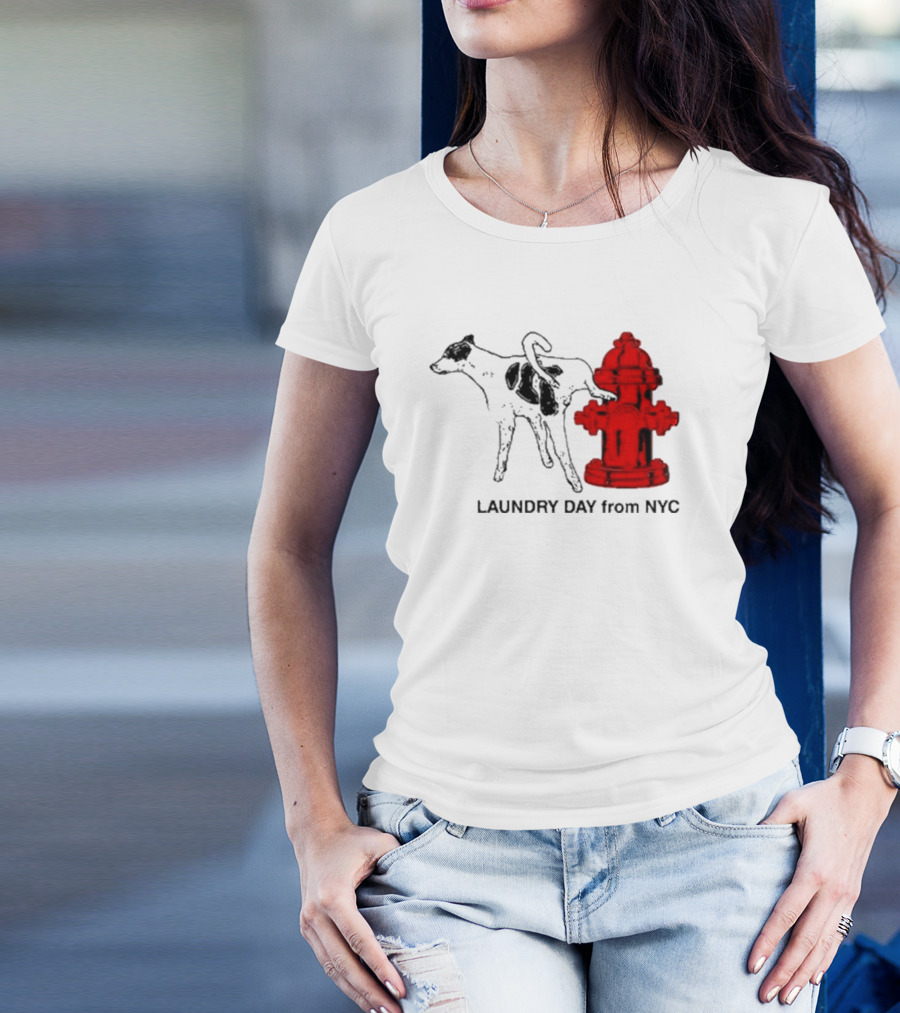 Laundry Day From NYC Fire Hydrant Cow T-Shirt