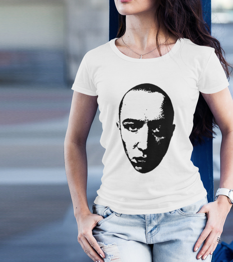 Jack Kays Jack Face 2024 Edgy Monochrome Portrait T-Shirt