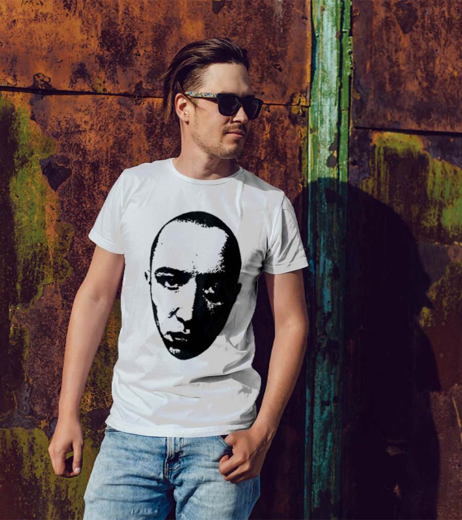 Jack Kays Jack Face 2024 Edgy Monochrome Portrait T-Shirt