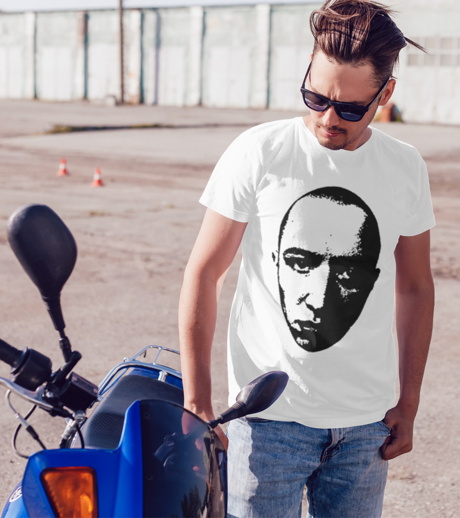 Jack Kays Jack Face 2024 Edgy Monochrome Portrait T-Shirt