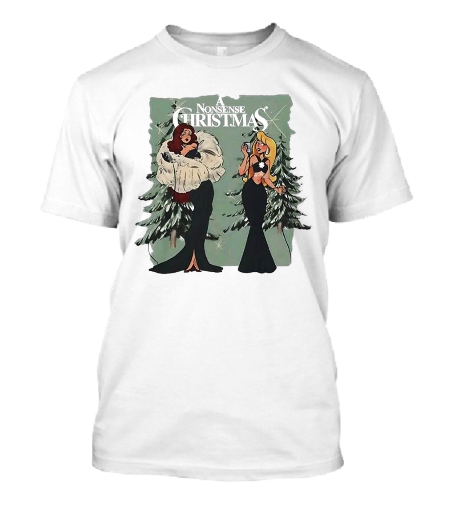 Chappell Sabrina A Nonsense Christmas Glamorous Holiday Scene T-Shirt