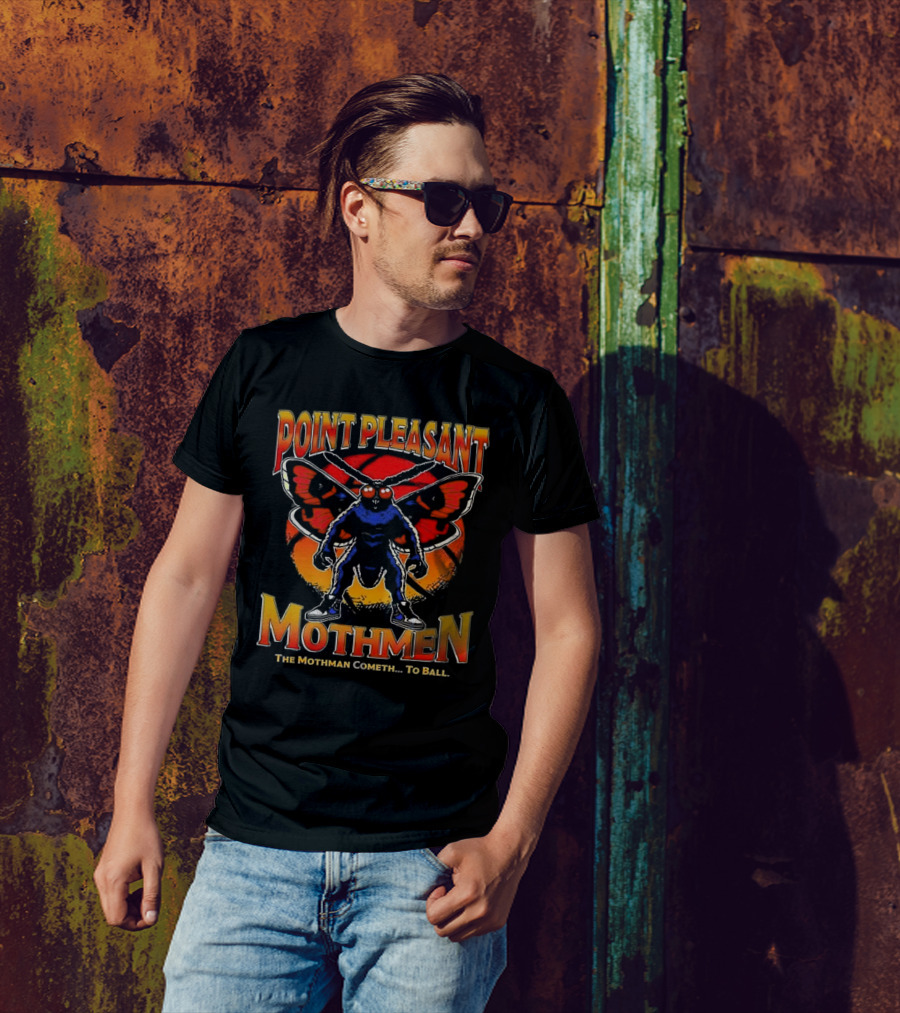 Point Pleasant Mothmen The Mothman Cometh To Ball T-Shirt