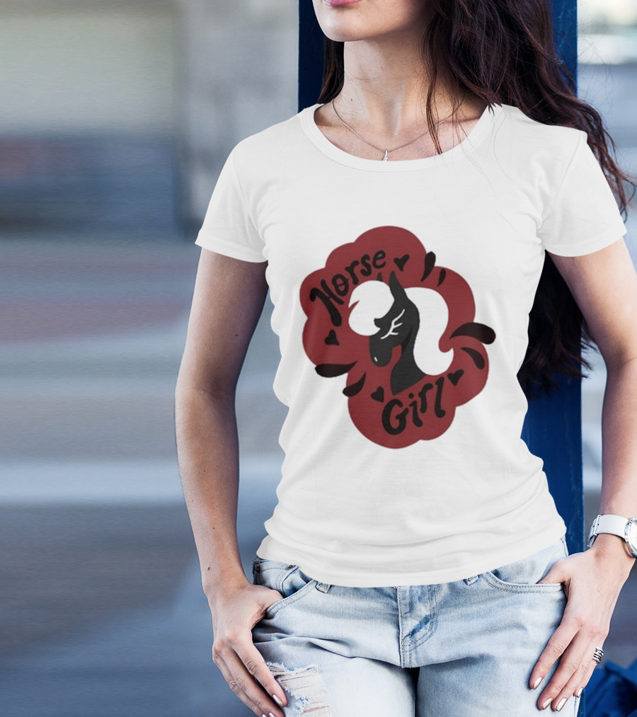 Norse Girl Horse Girl Sharkrobot T-Shirt