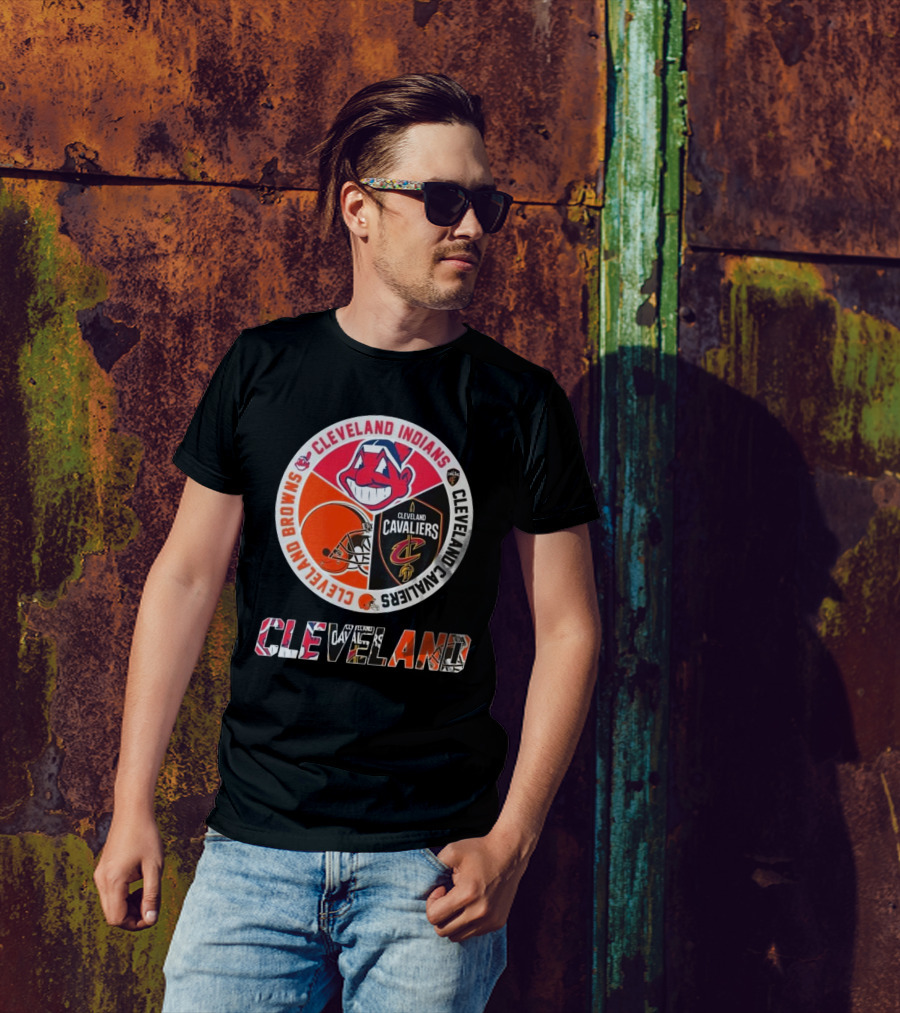 Cleveland Indians Cleveland Browns Cleveland Cavaliers Circle T-Shirt